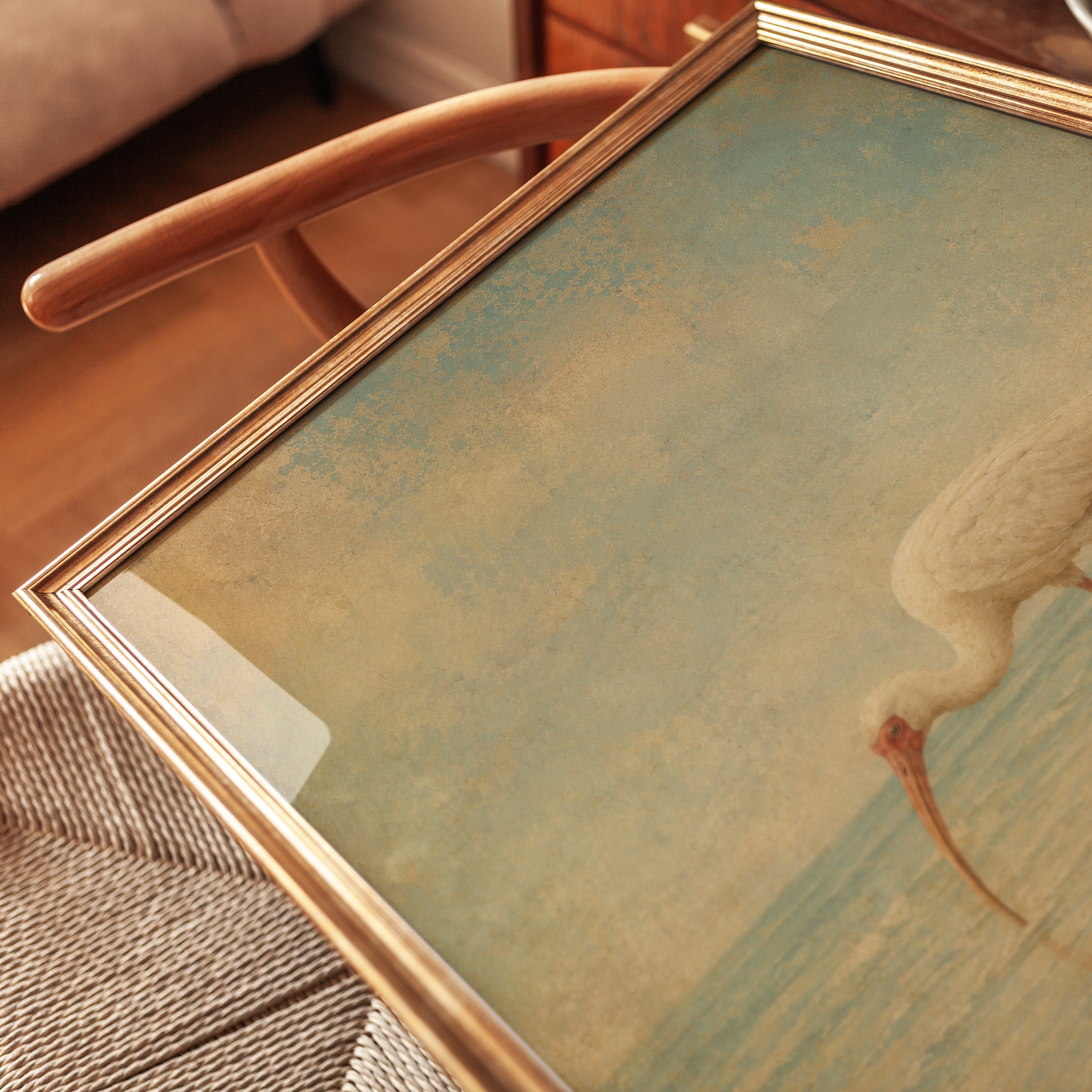 Coastal Bird Wall Art – Beach Print - detail