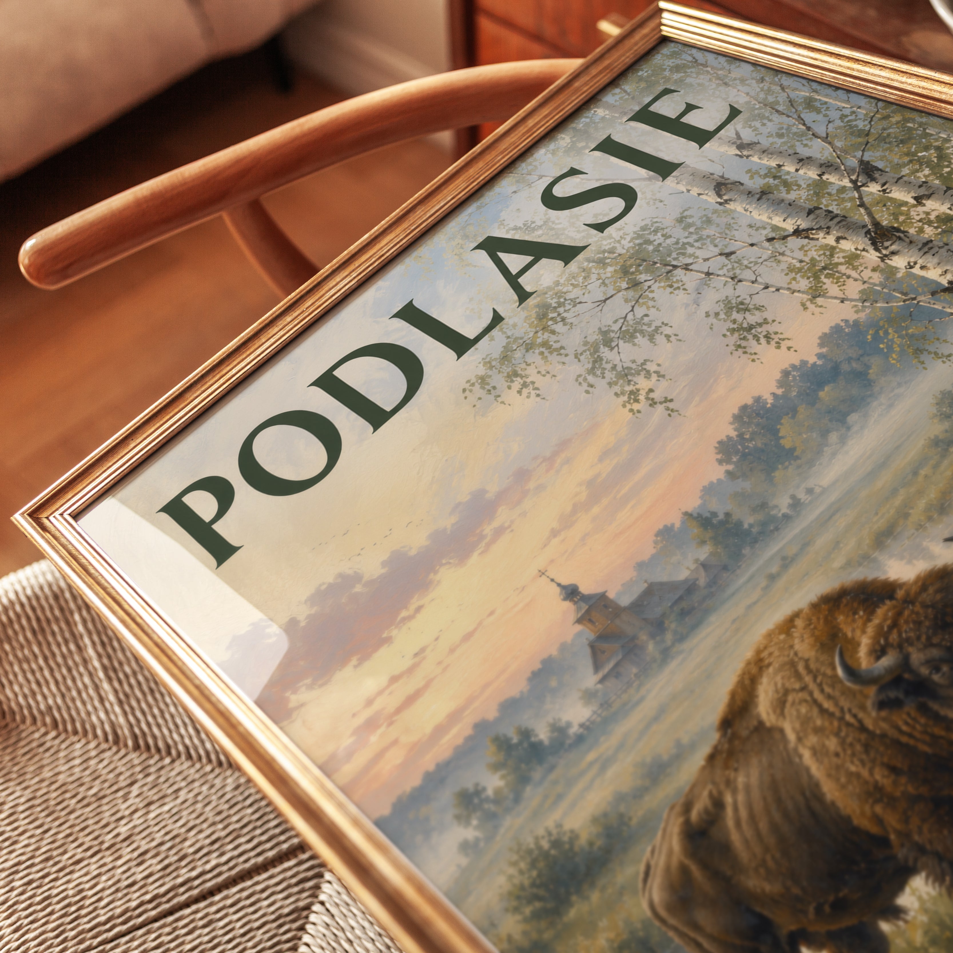 Bison Wall Art – Polish Nature Poster - detail