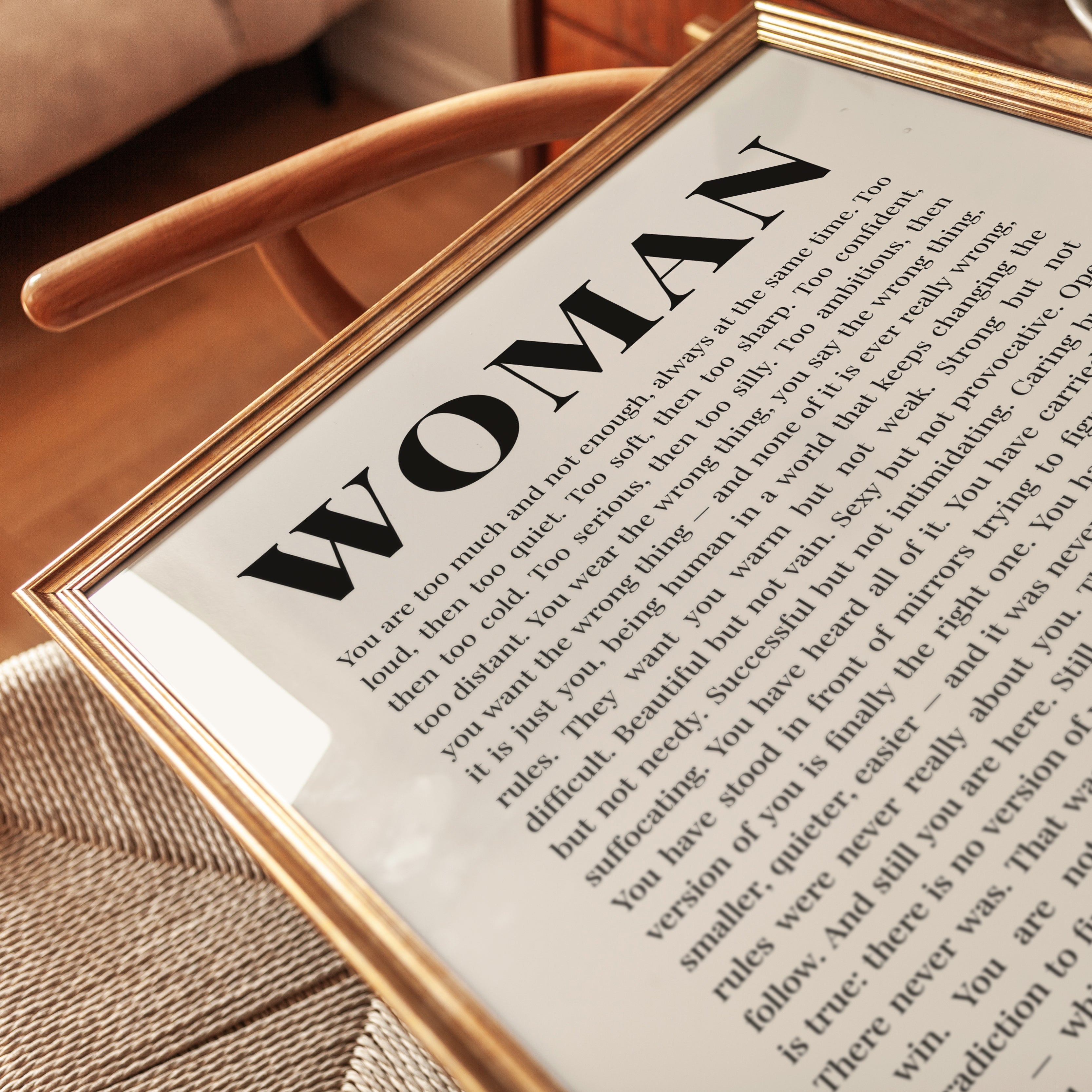 Woman Empowerment Print – Feminist Wall Art - detail