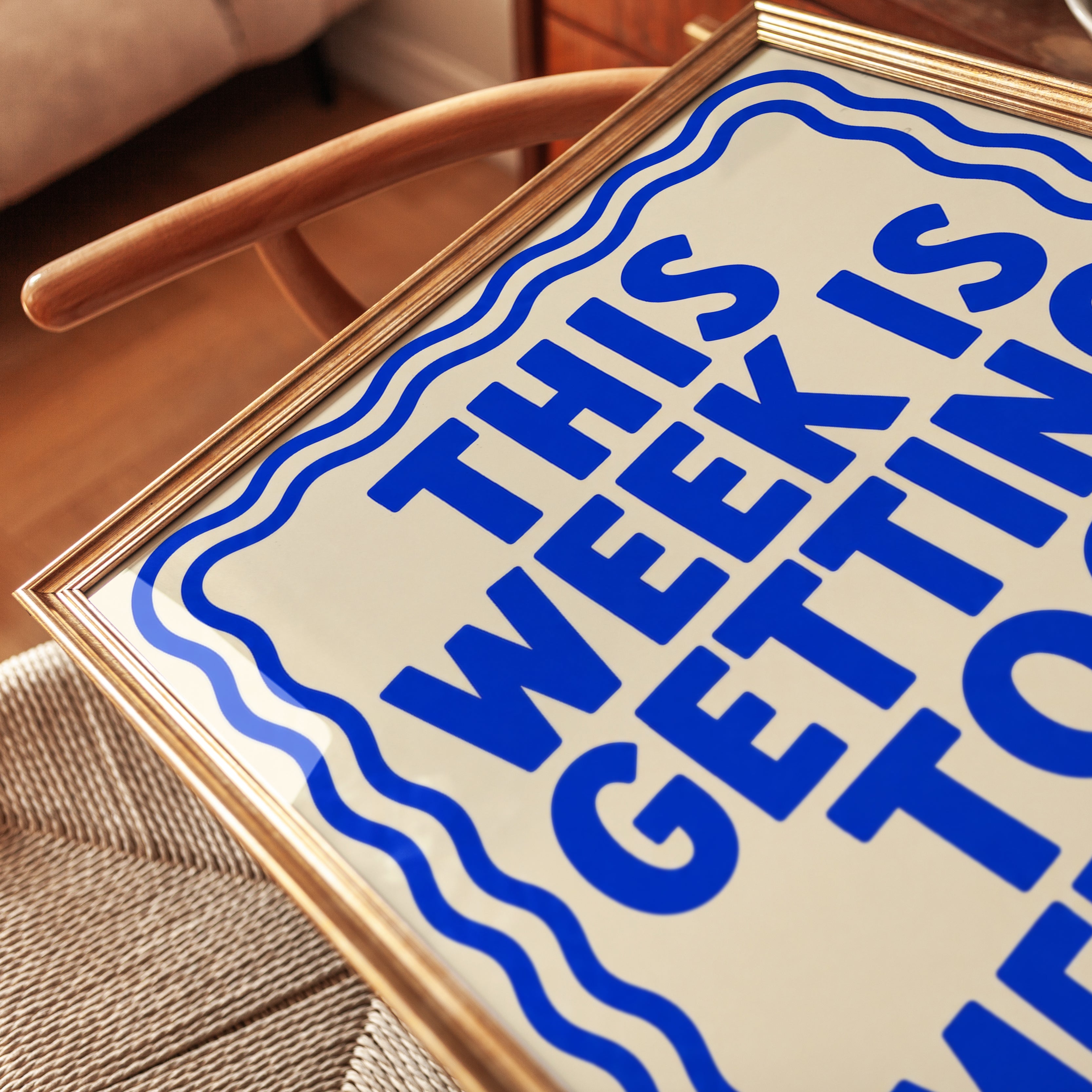 Funny Office Wall Art Print: This Week Is Getting Too Meetingy - detail