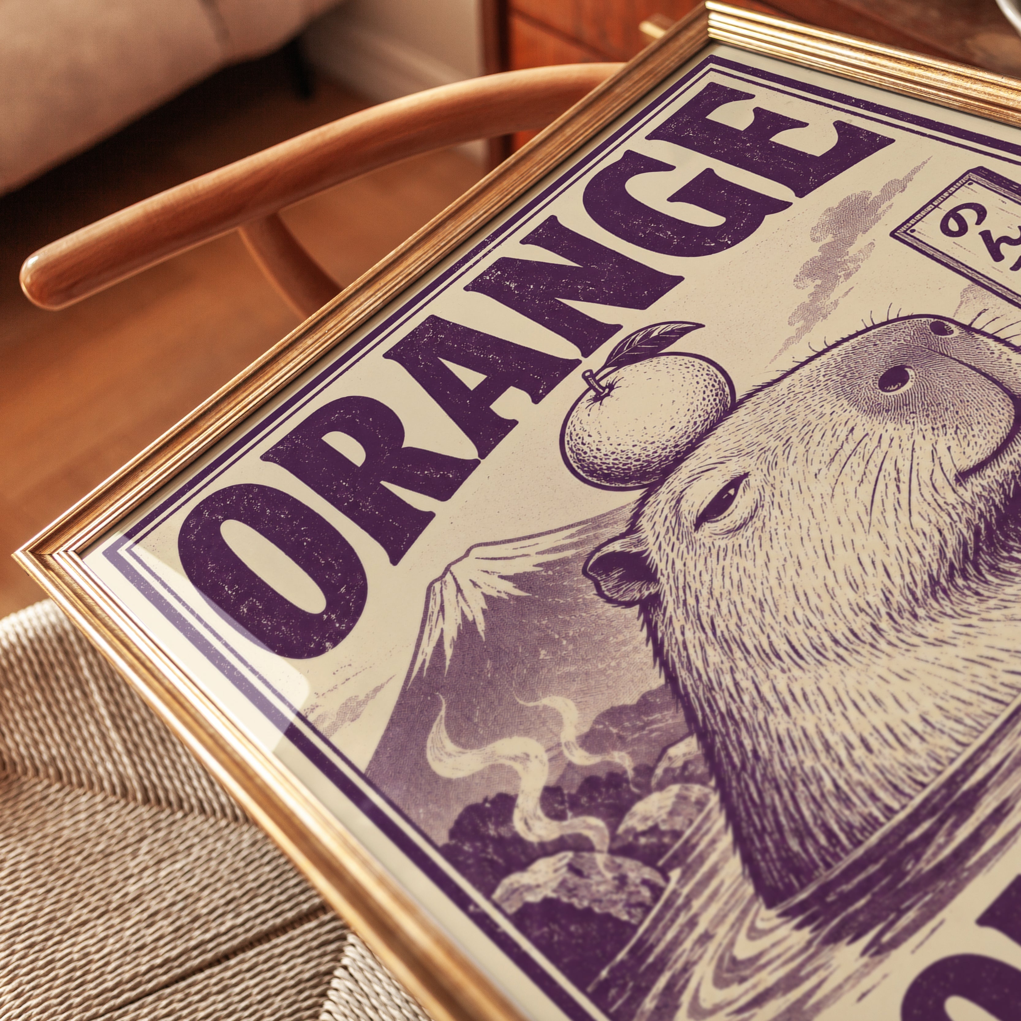Capybara Japanese Print - detail