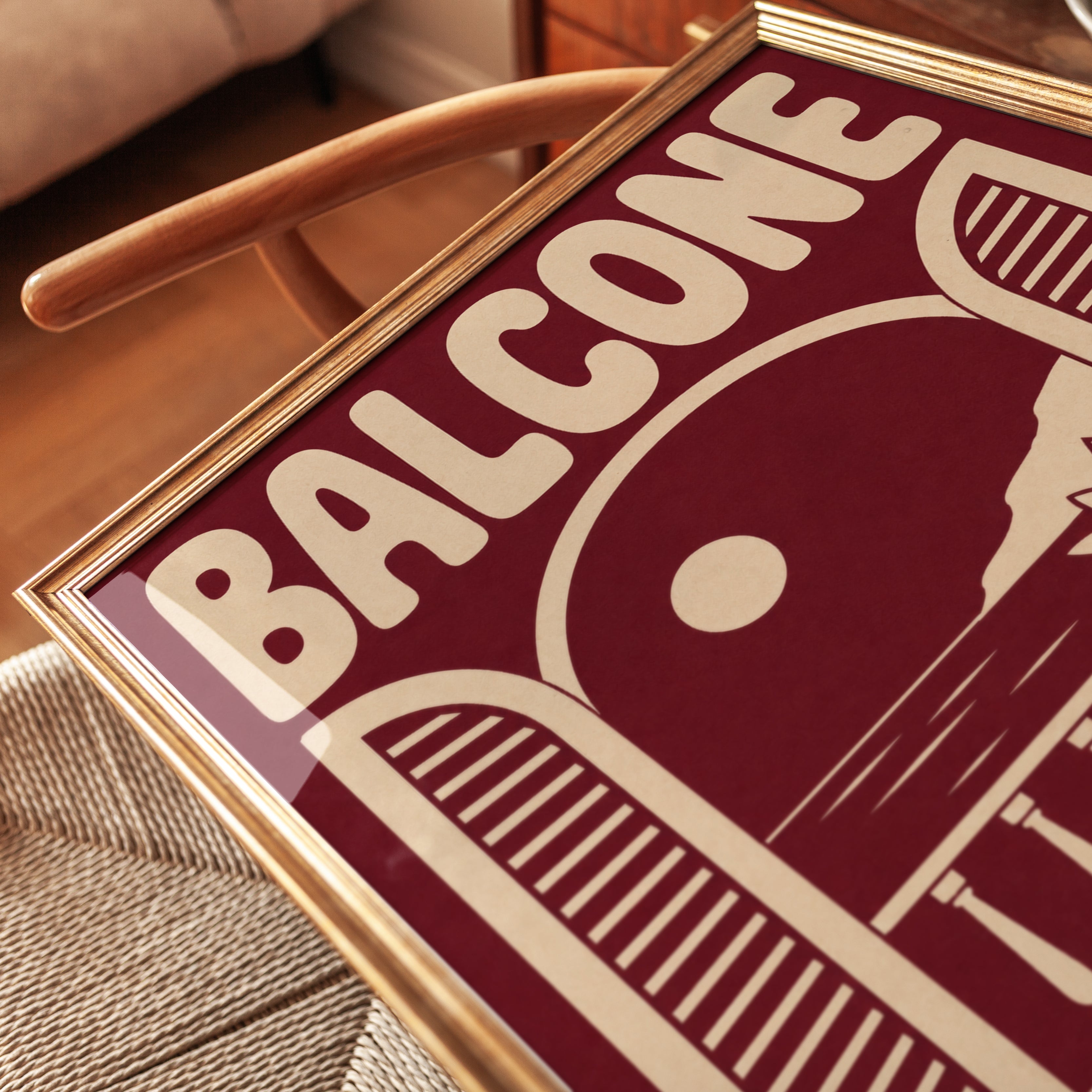 Mediterranean Balcony Art Print - detail