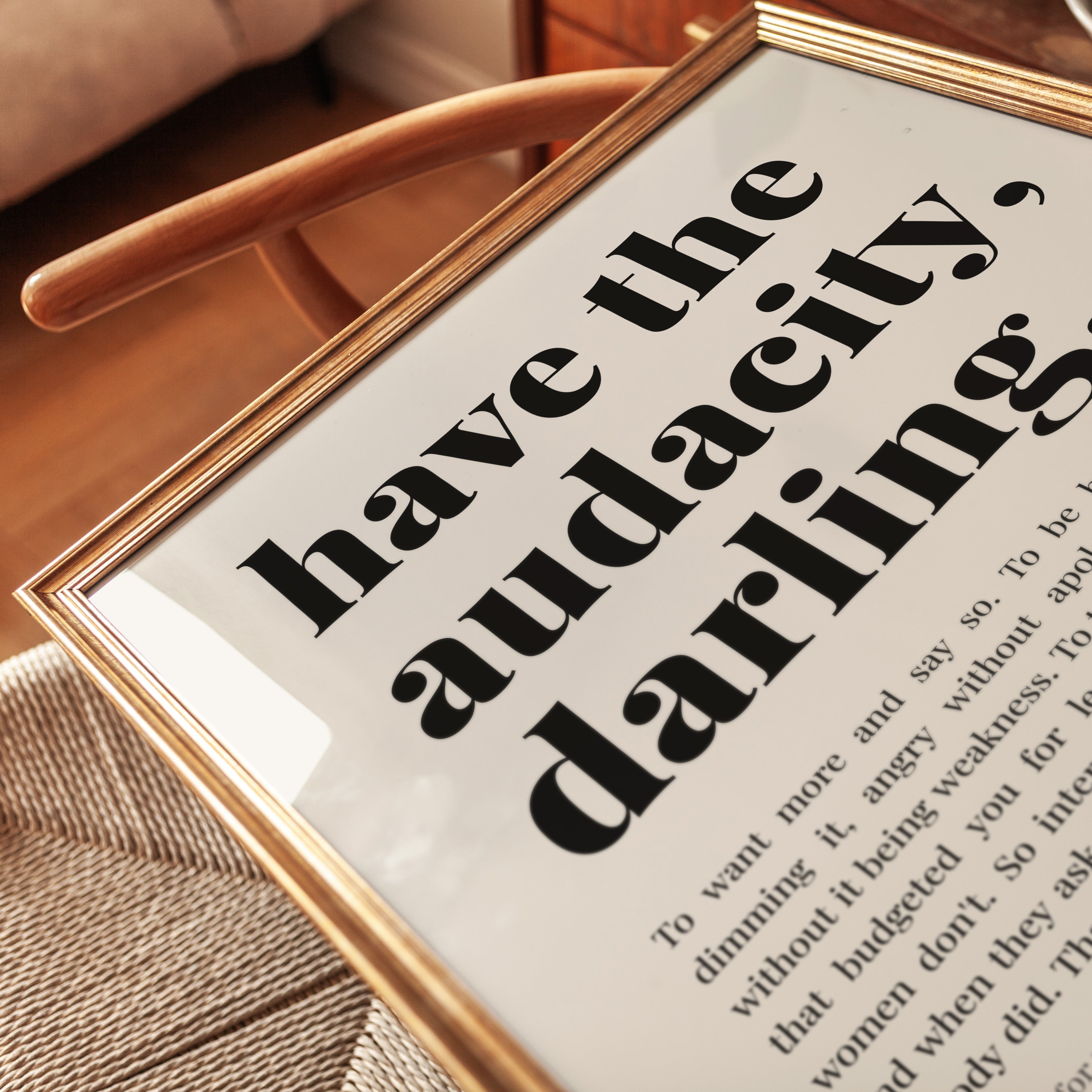 Feminist Quote Print – Women Empowerment Wall Art - detail
