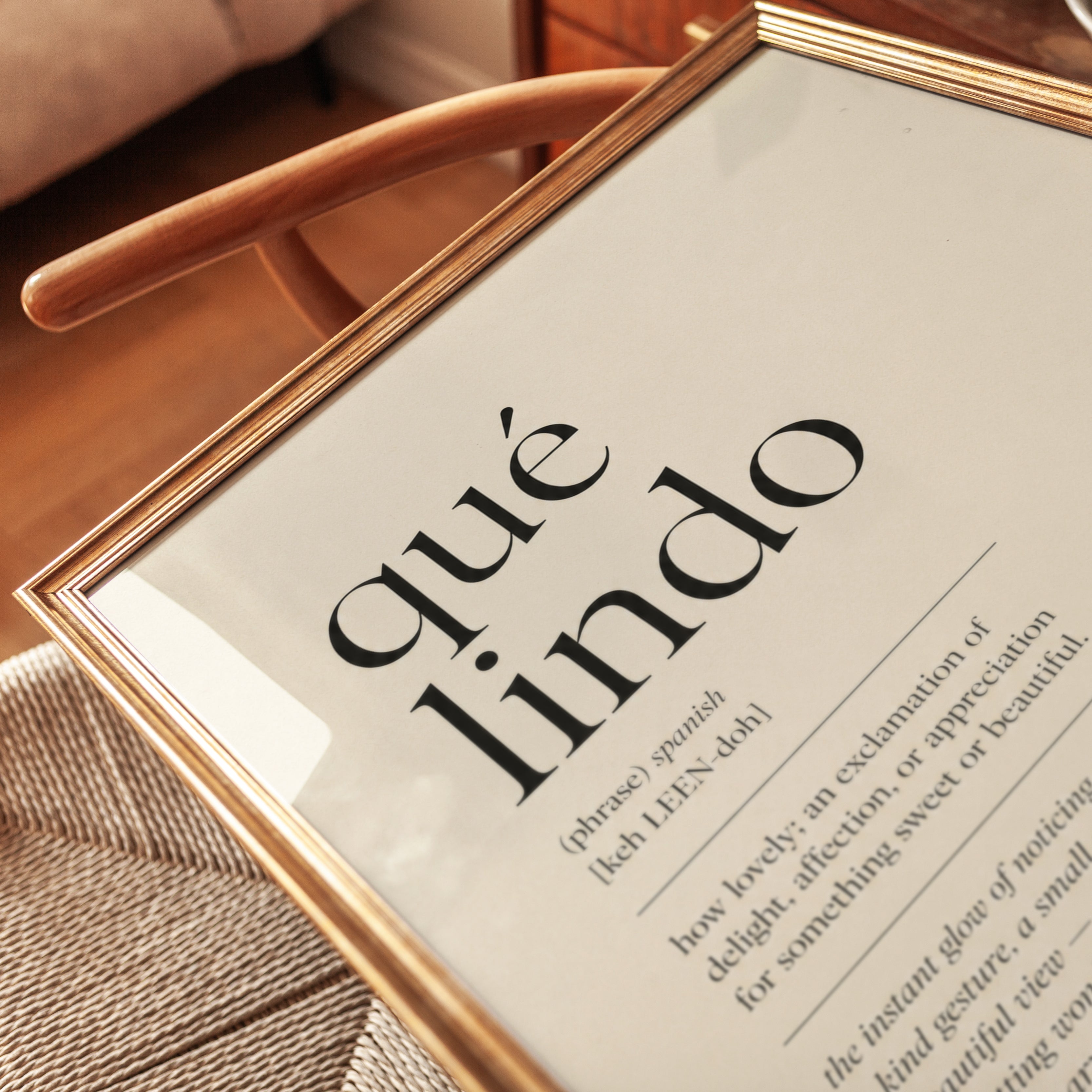 Qué Lindo Quote Print - detail