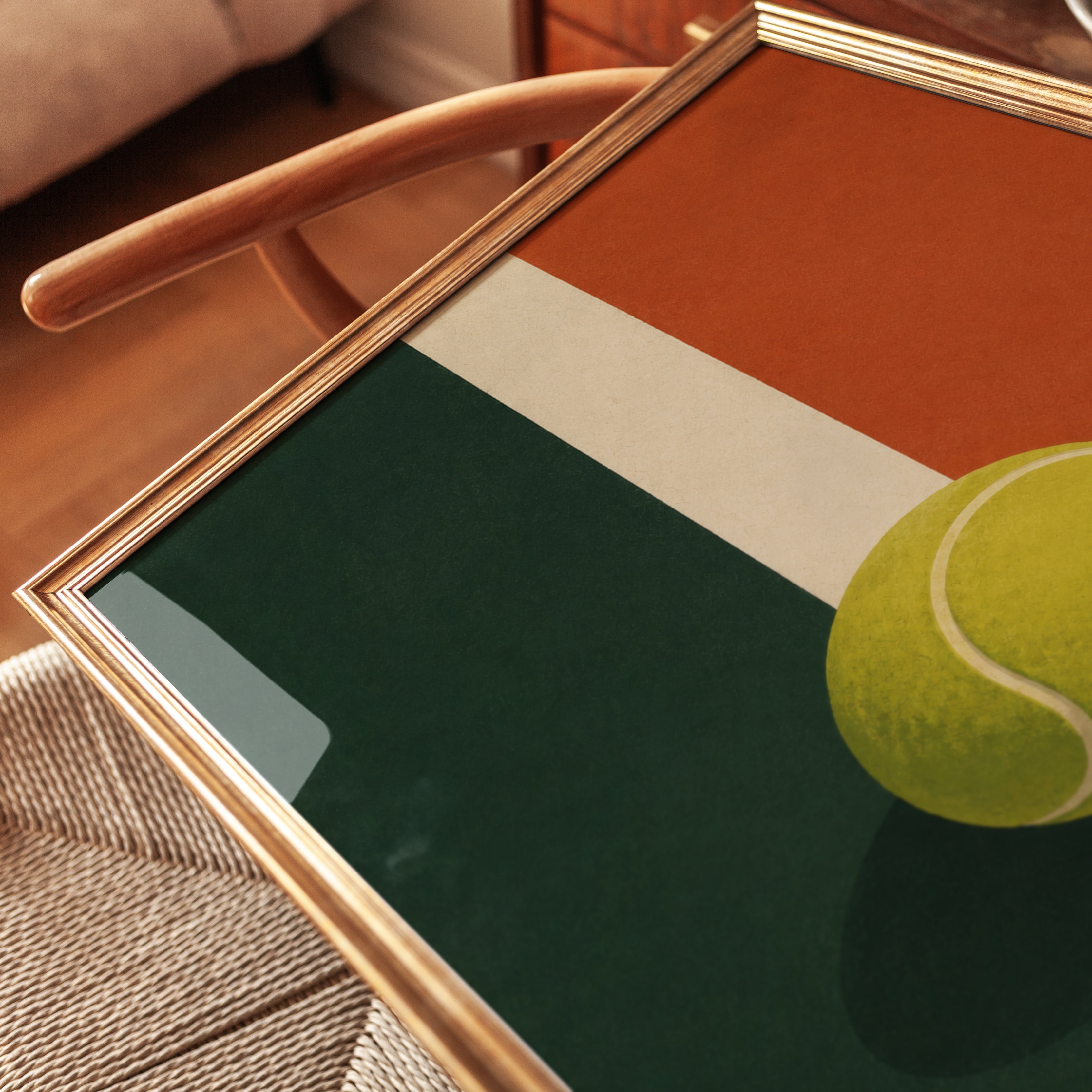Tennis Wall Art – Minimalist Sports Print - detail