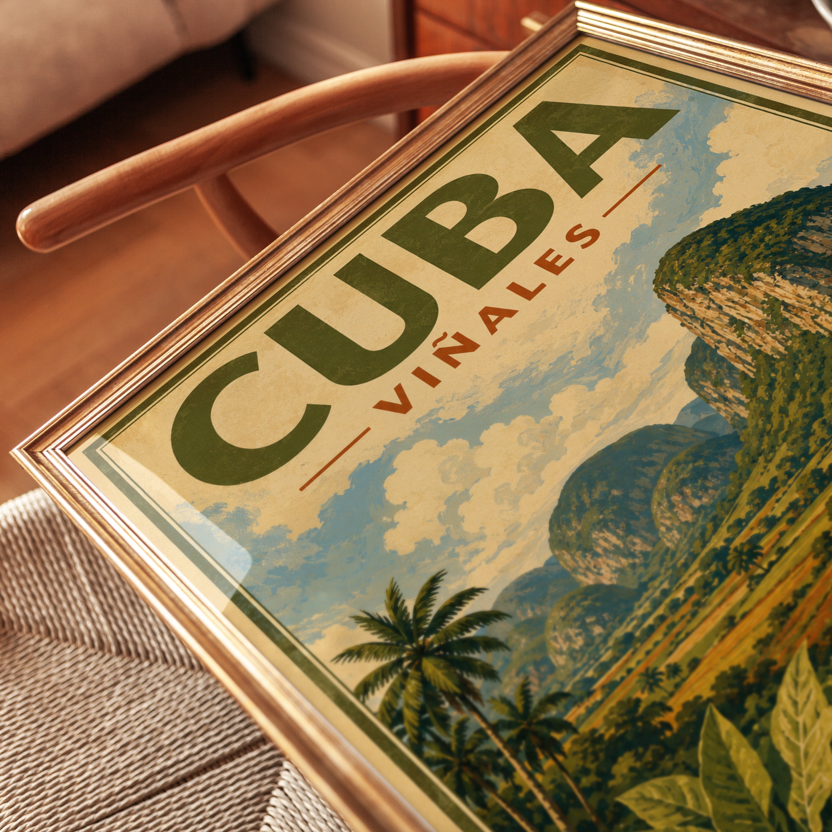 Vintage Travel Poster – Cuba Wall Art - detail