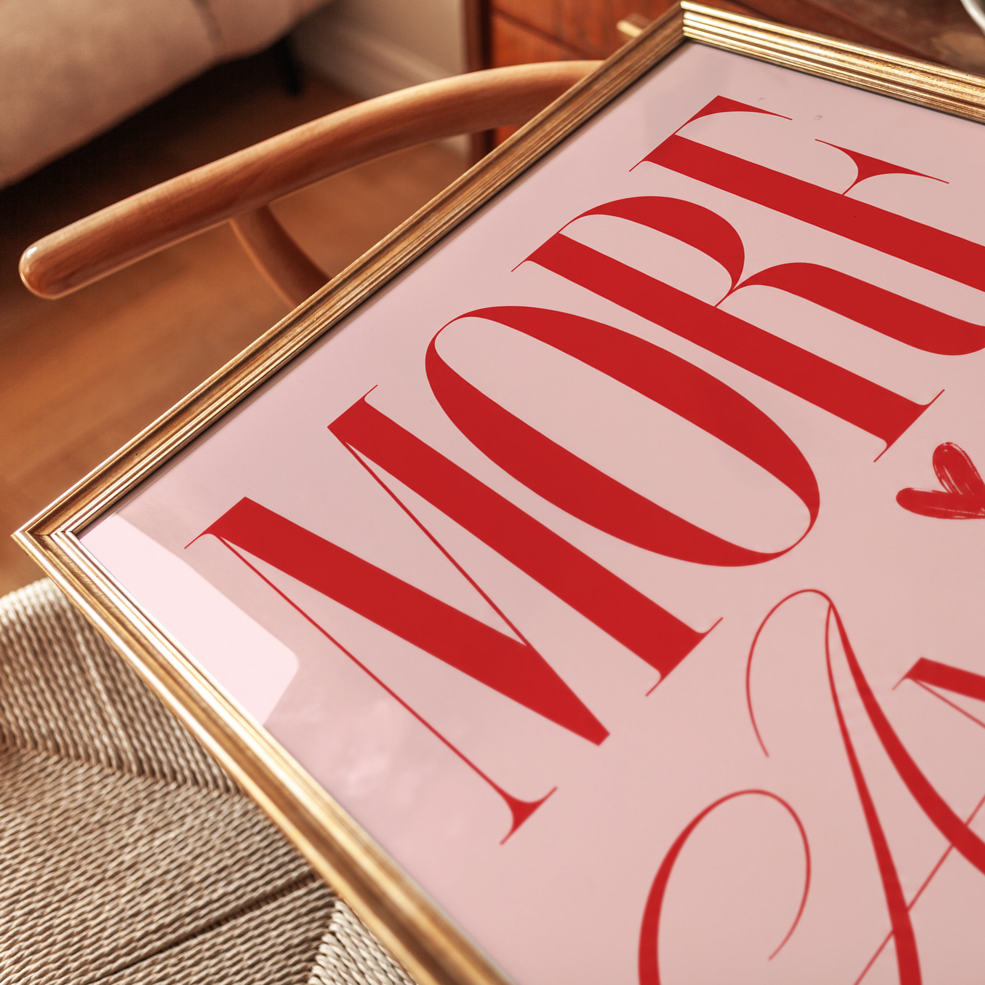 More Amour Print – French Quote Wall Art - detail