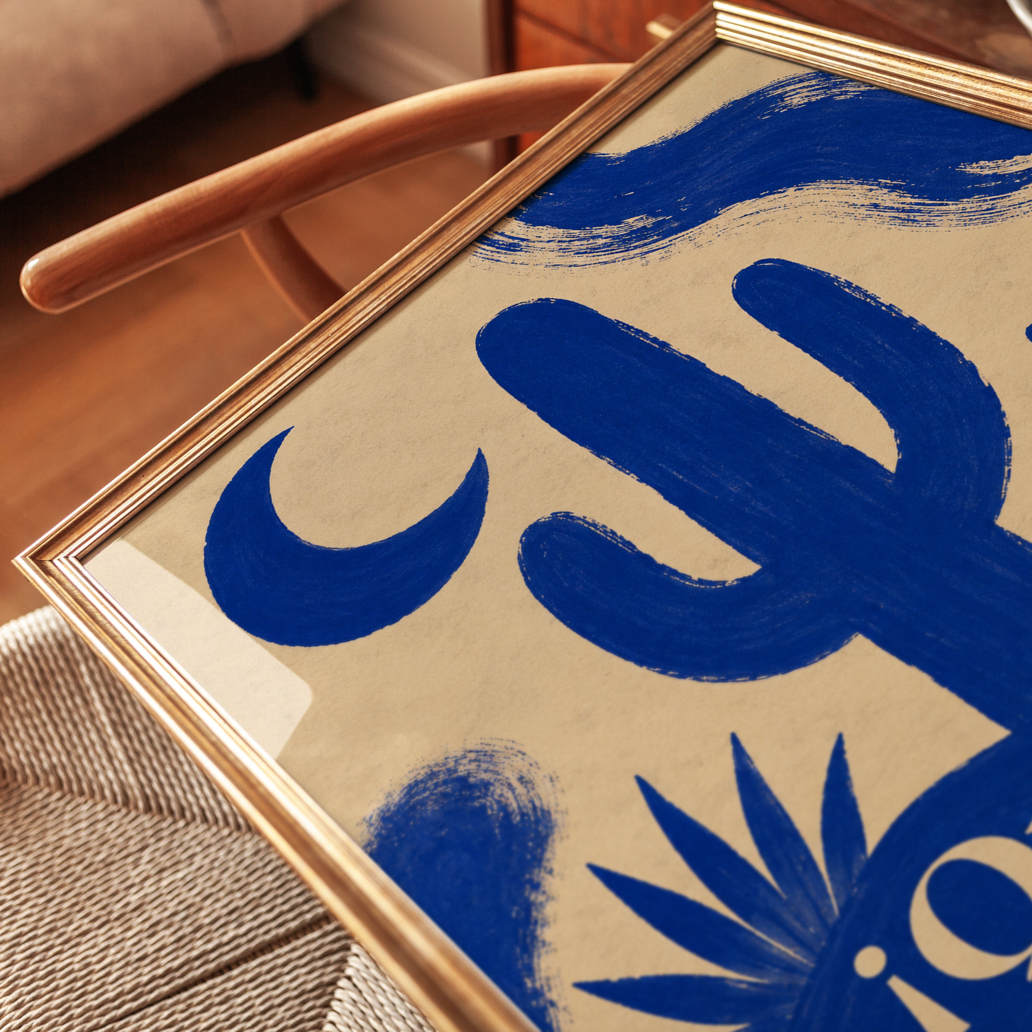Mexico Travel Poster – Desert Cactus Wall Art - detail