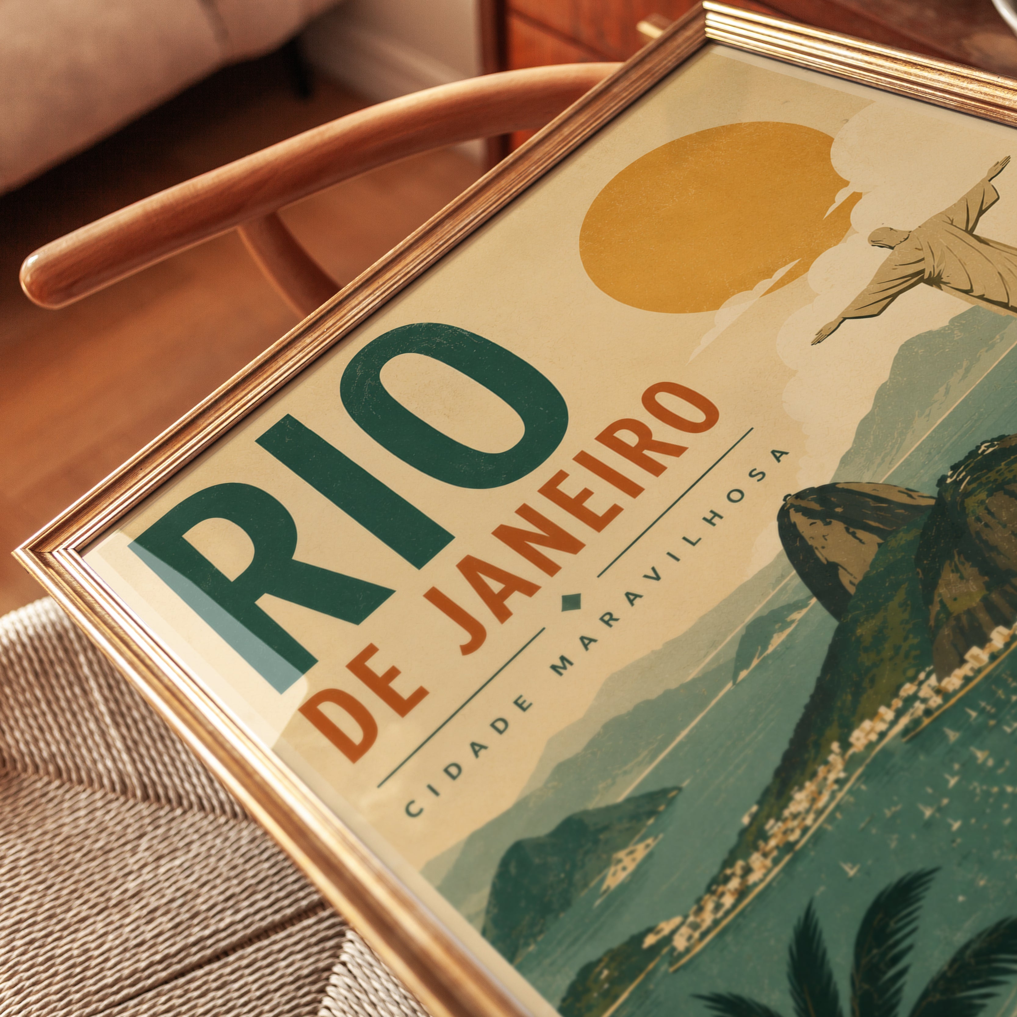 Rio de Janeiro Poster – Vintage Travel Print - detail
