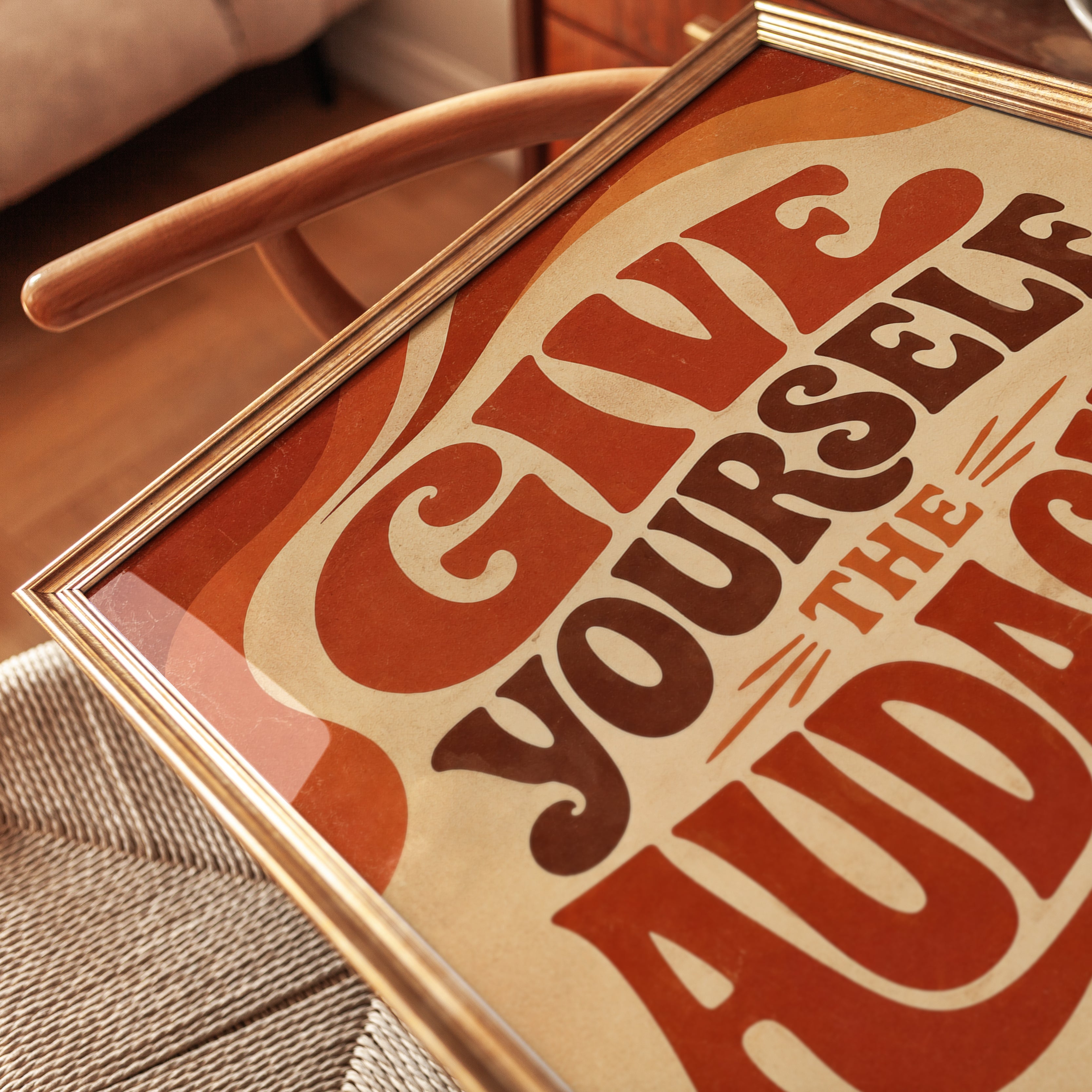 Retro Motivational Poster - detail