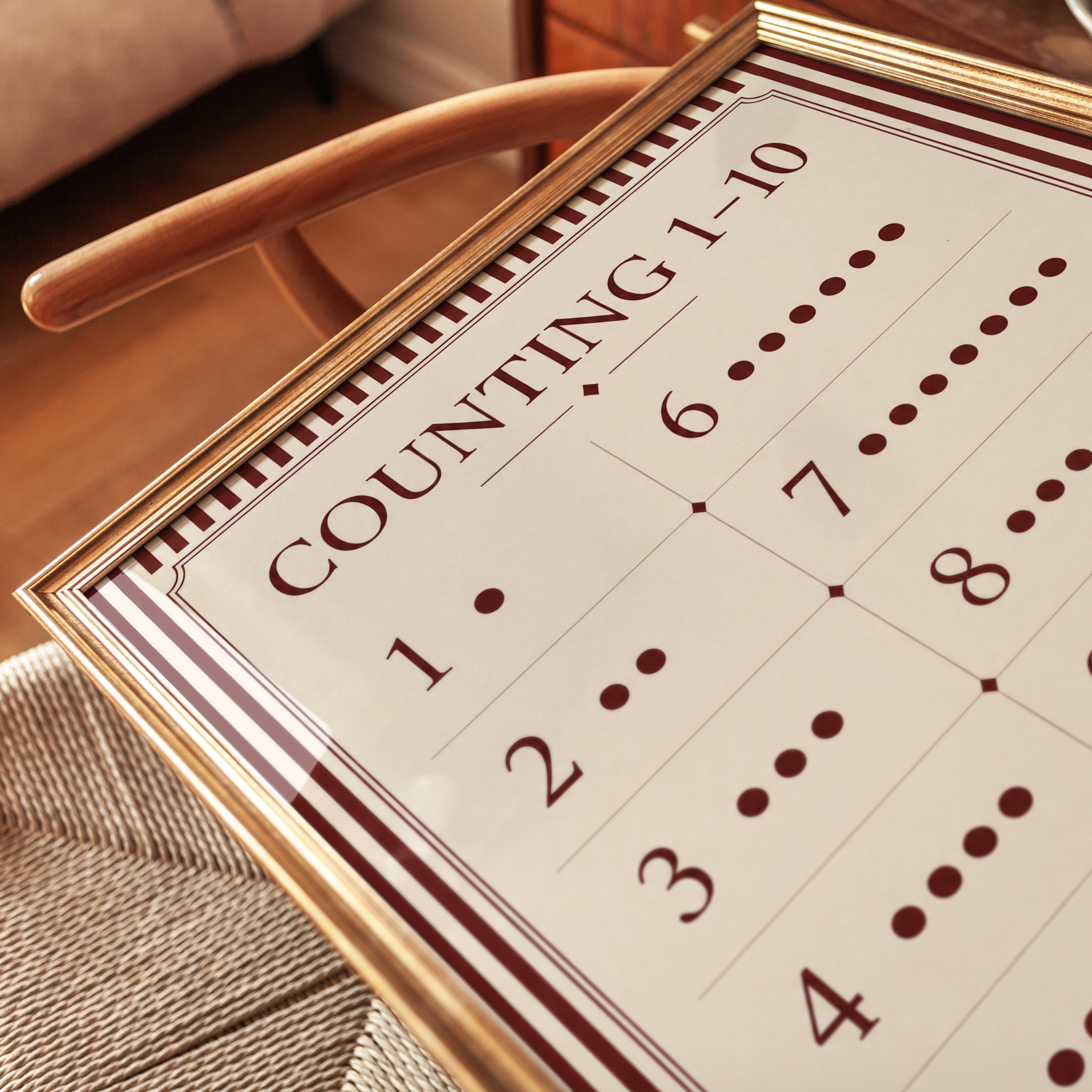 Counting Numbers Poster – Educational Wall Art - detail