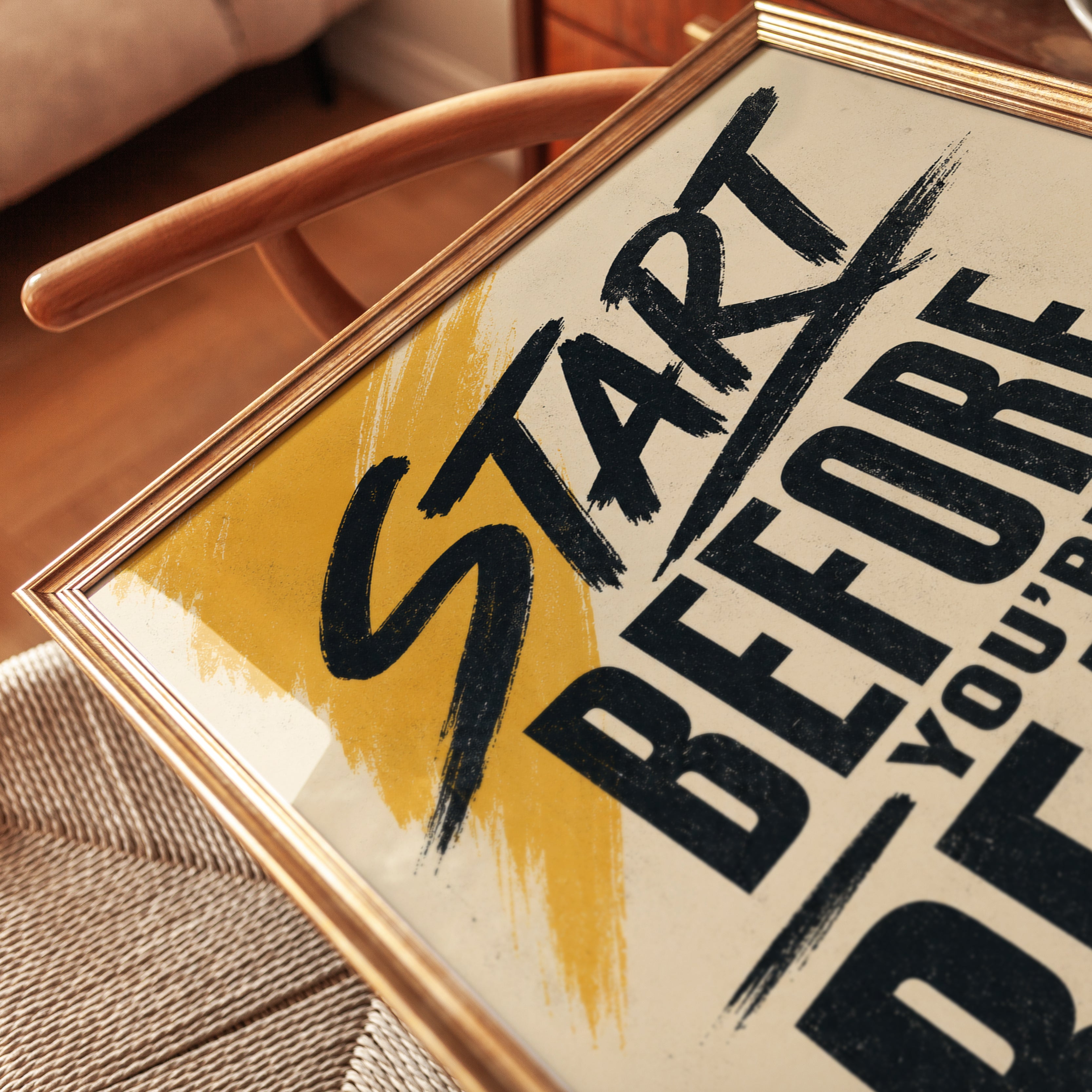 Motivational Quote Print - detail