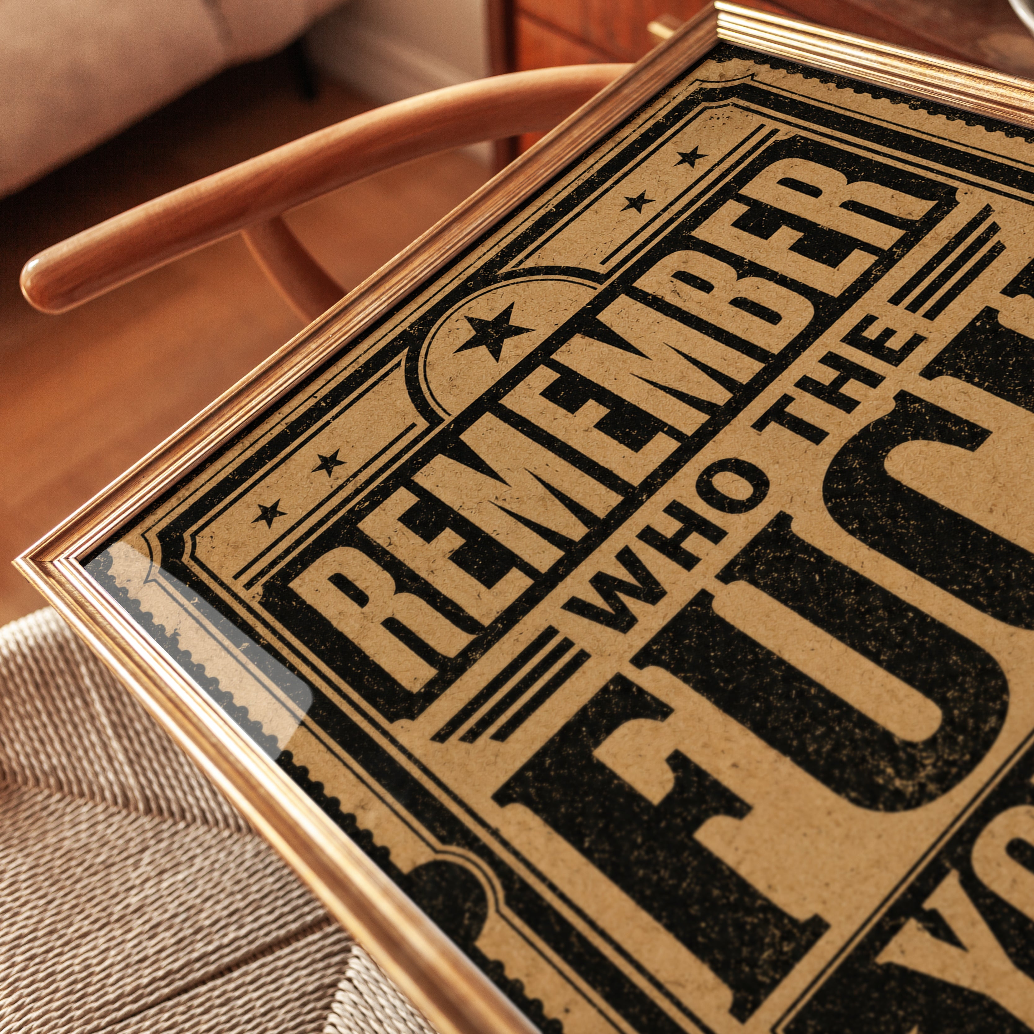 Motivational Wall Art – Vintage Typography Print - detail
