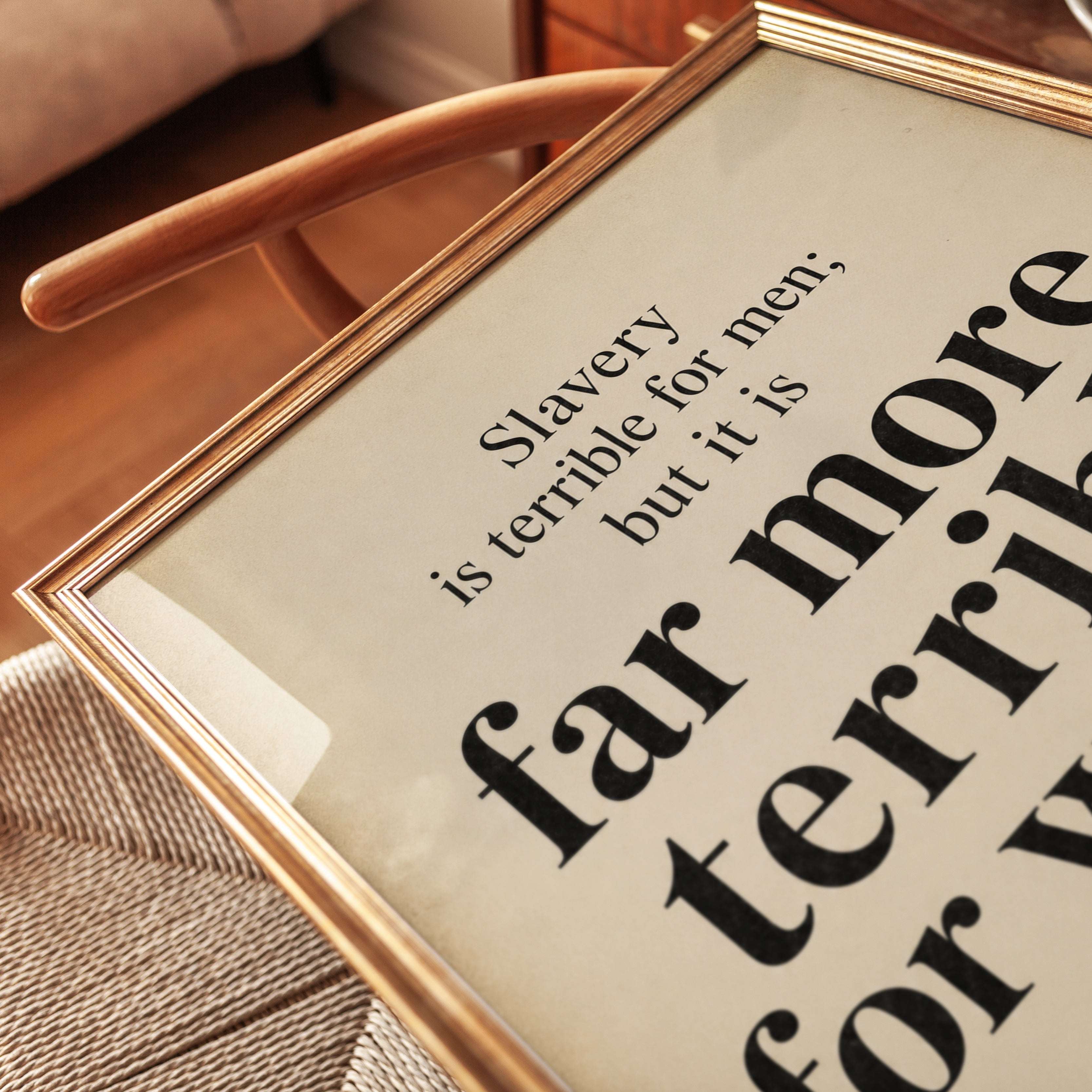 Harriet Jacobs Quote Print – Feminist Wall Art - detail