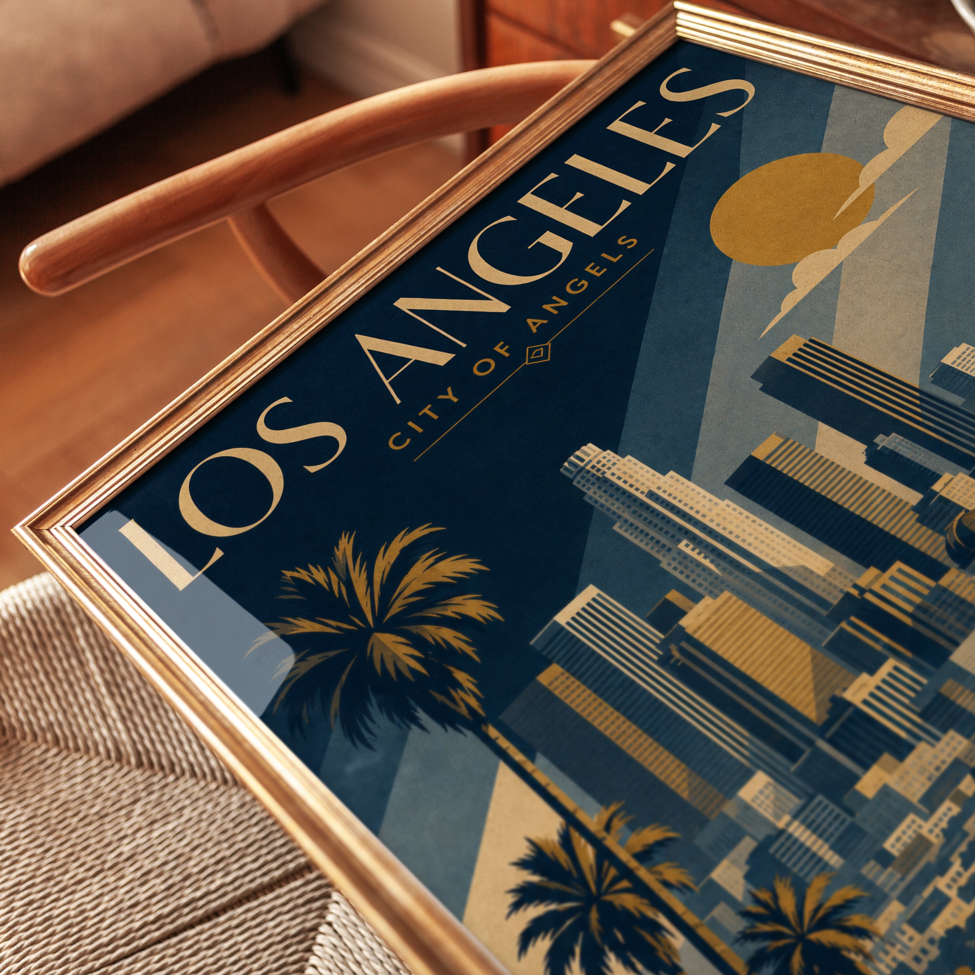 Los Angeles Poster – Vintage Travel Print - detail
