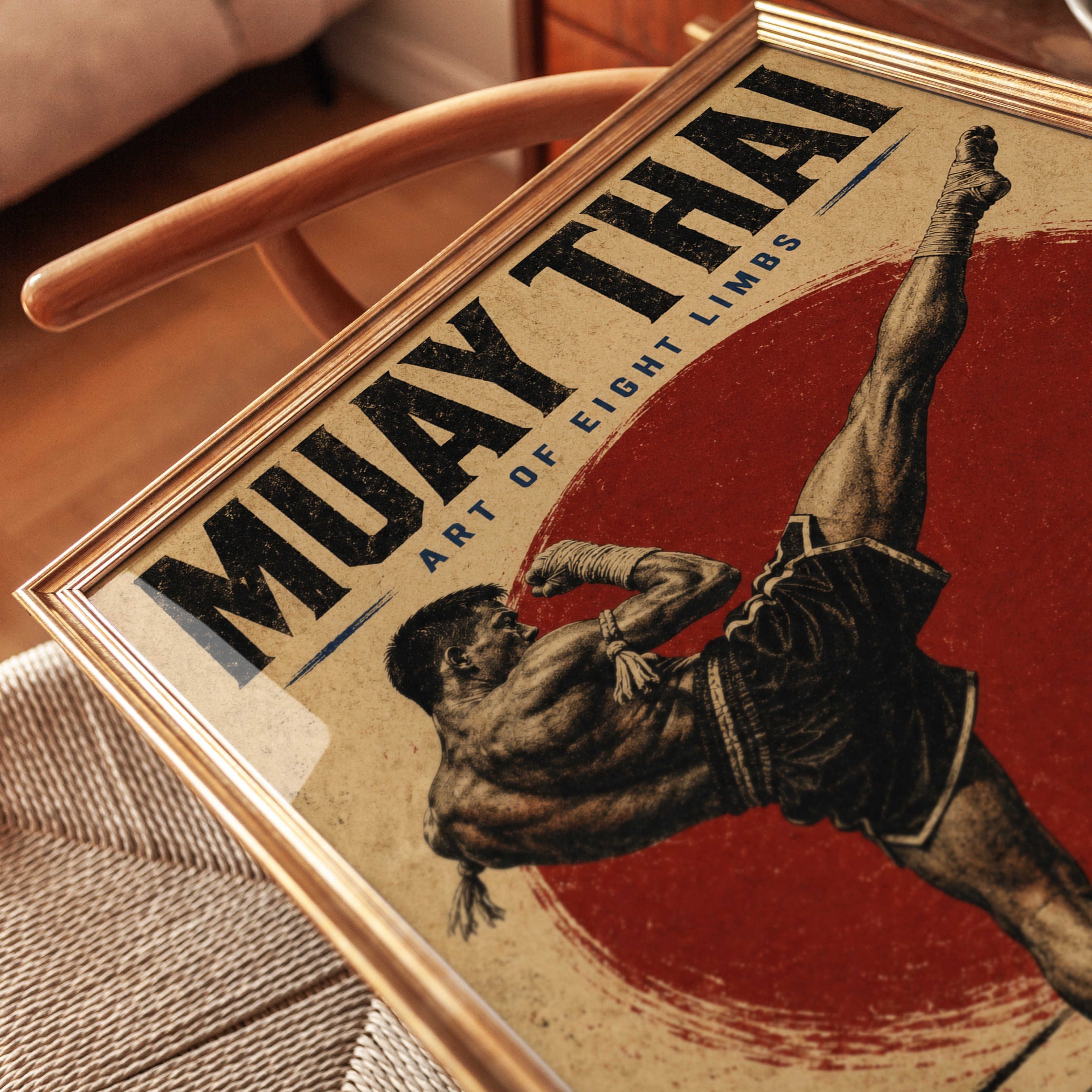Martial Arts Wall Art – Muay Thai Poster - detail