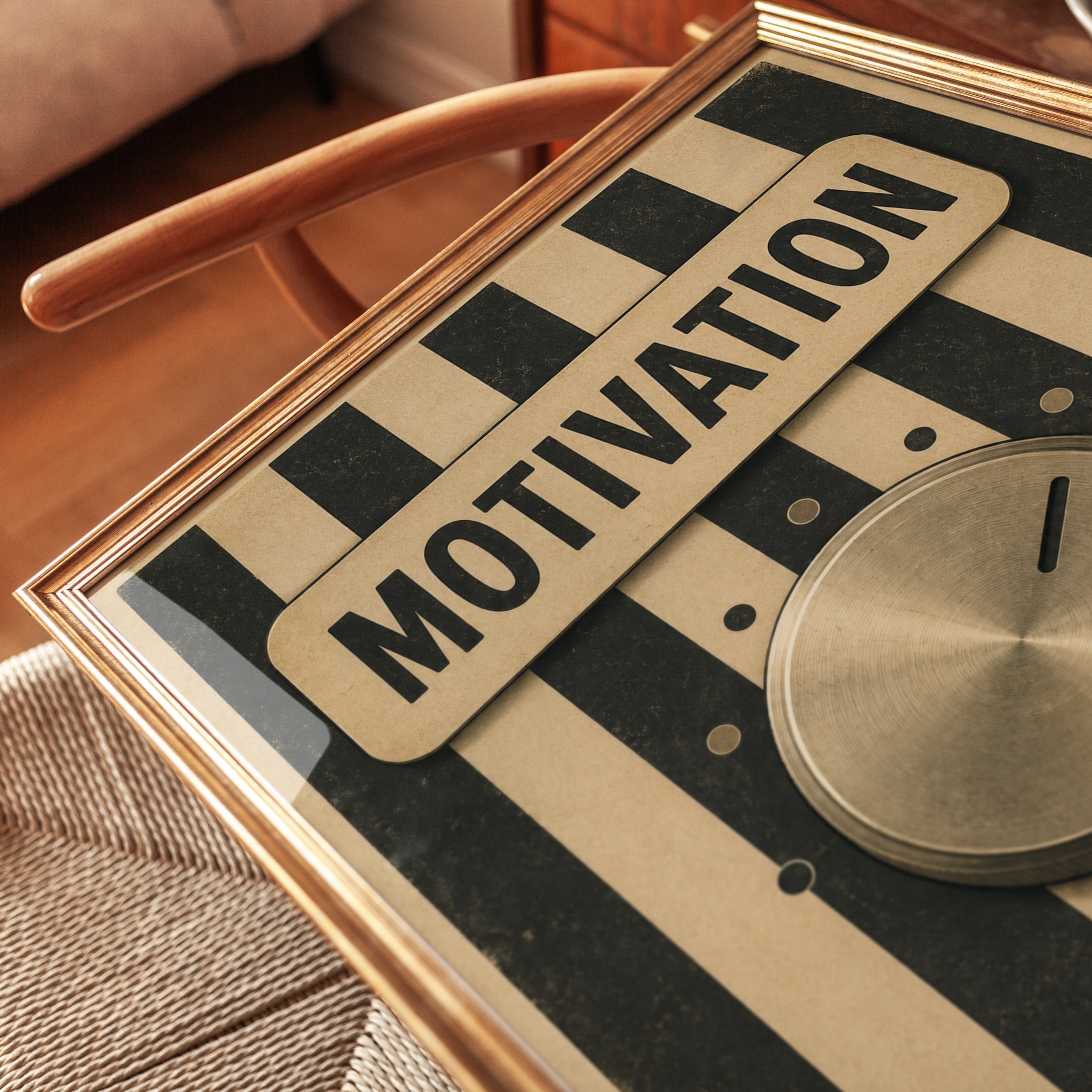 Motivational Wall Art – Vintage Typography Print - detail