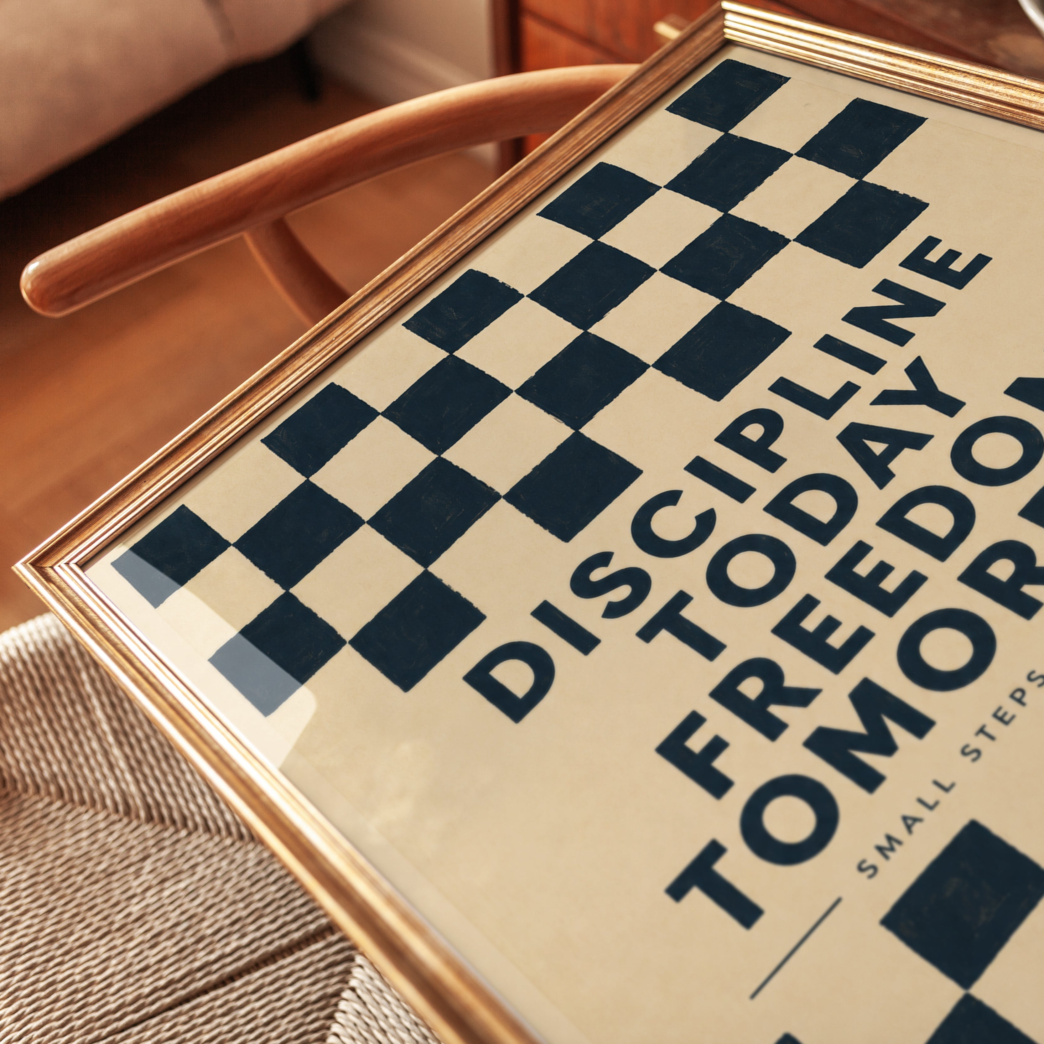 Discipline Motivational Poster – Office Wall Art - detail