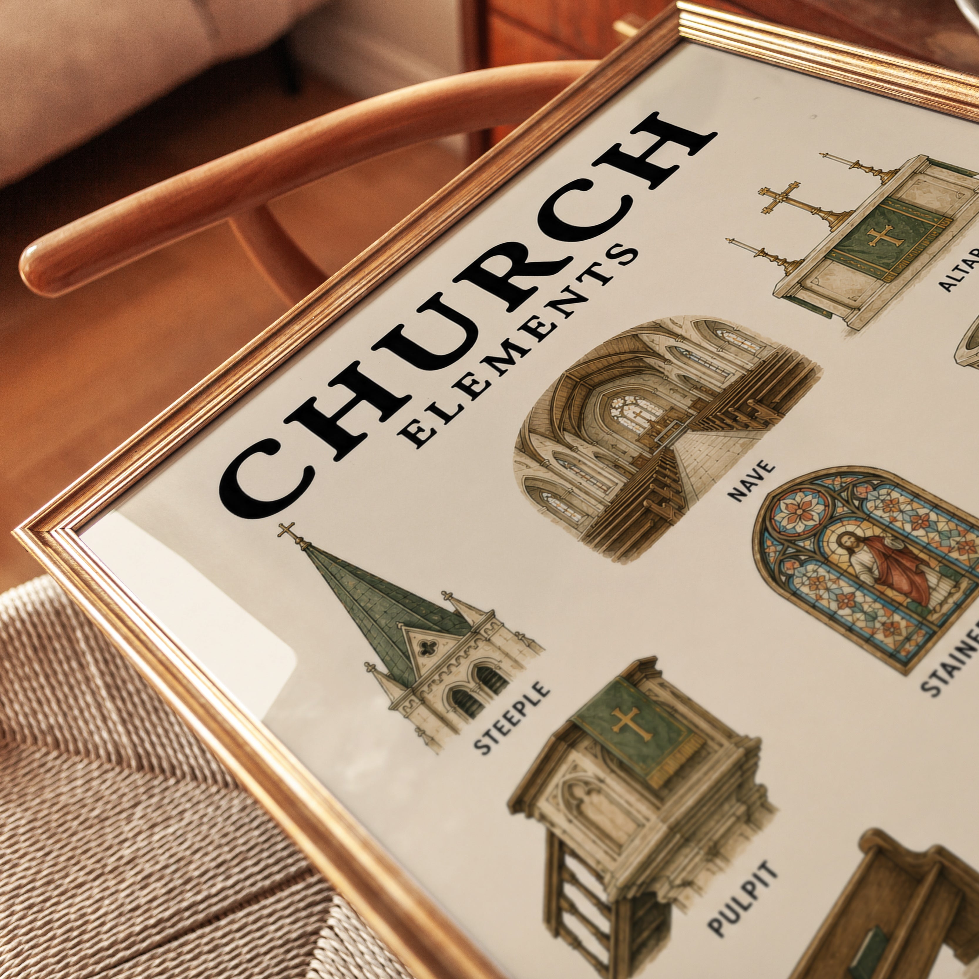 Religious Architecture Print - detail