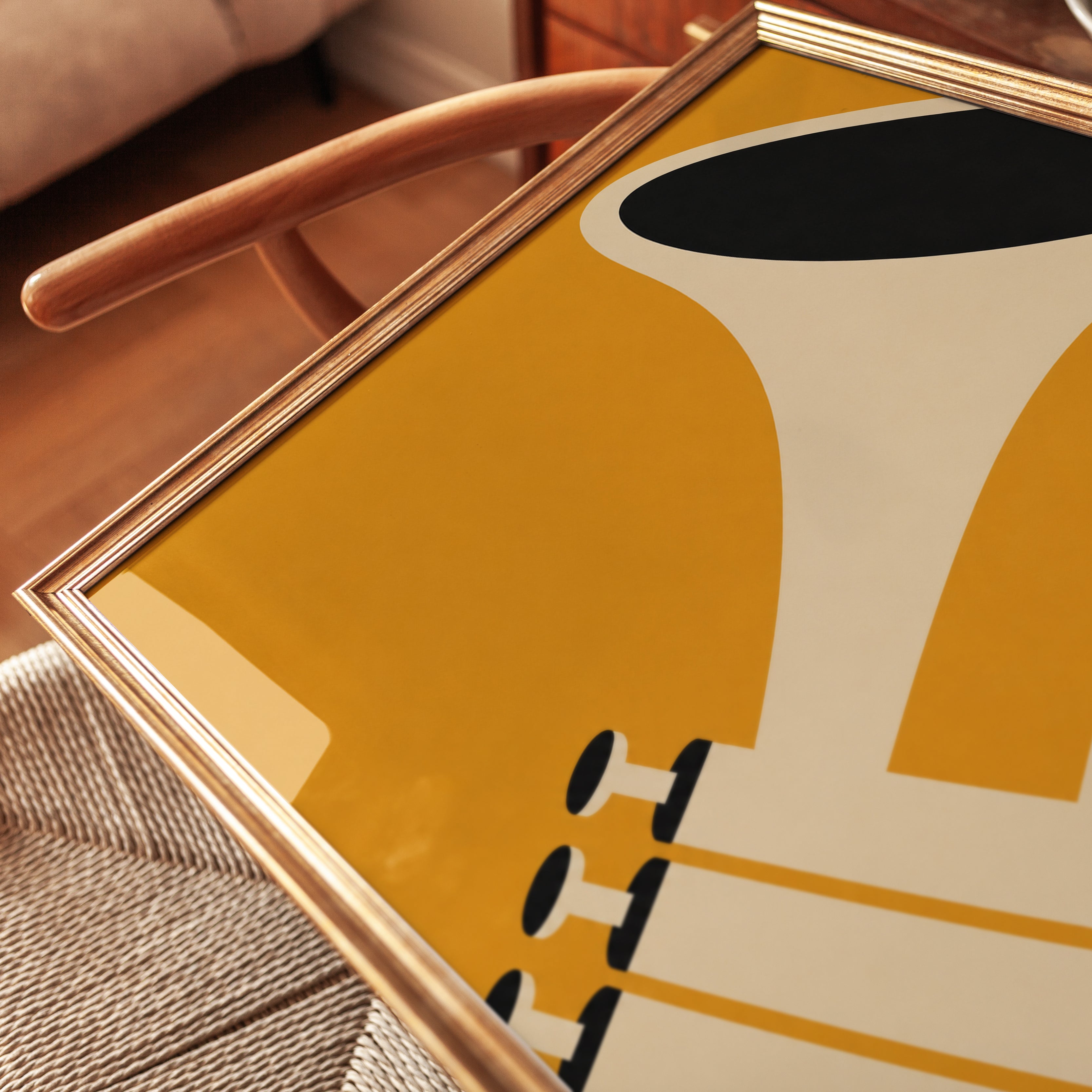 Trumpet Wall Art – Jazz Music Print - detail