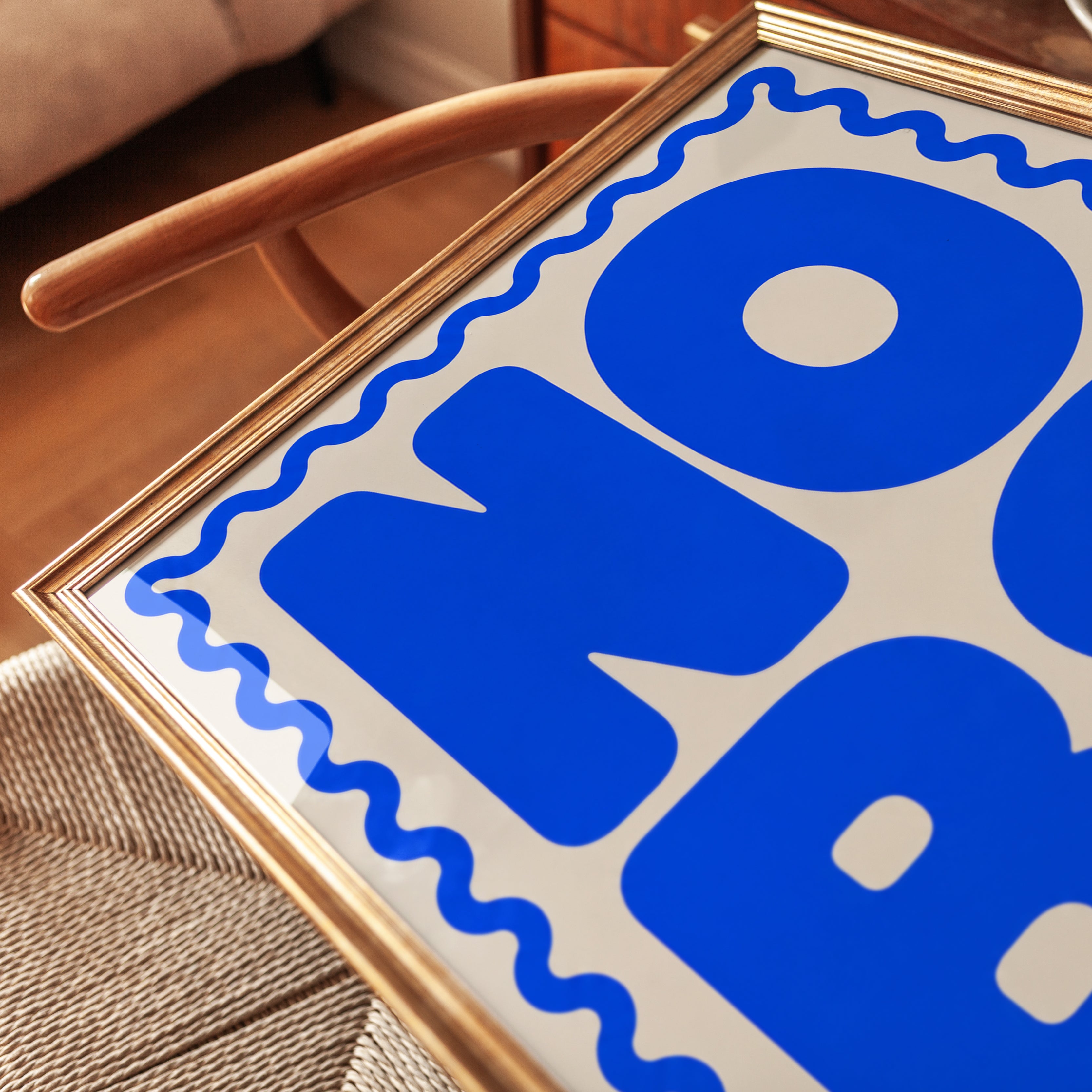 Nobs Print – Retro Typography Wall Art - detail
