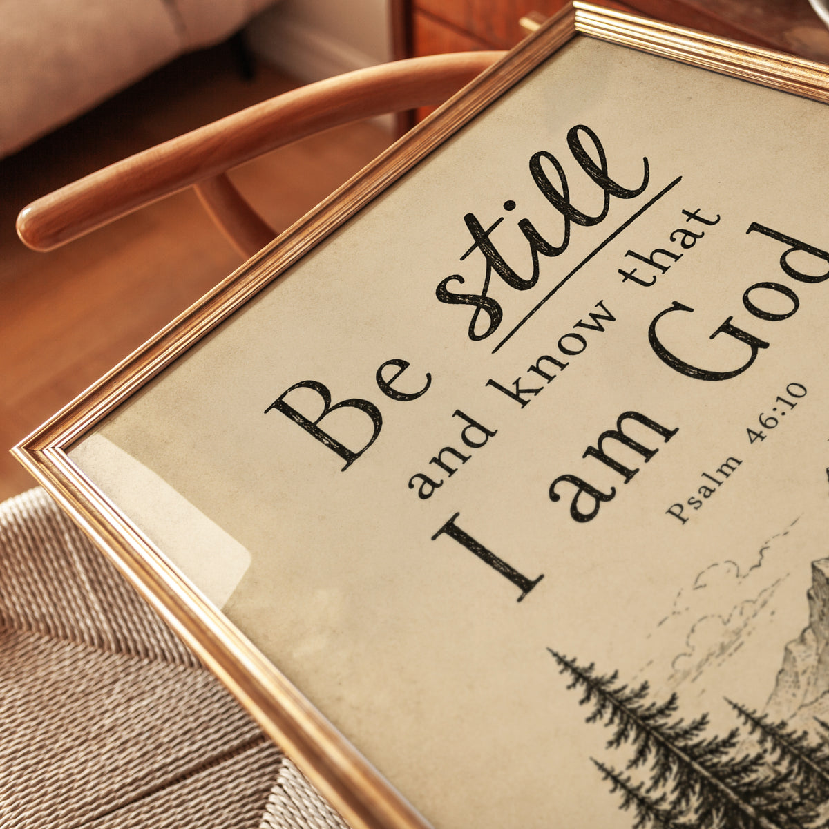 Be Still and Know Psalm 46:10 Print - detail