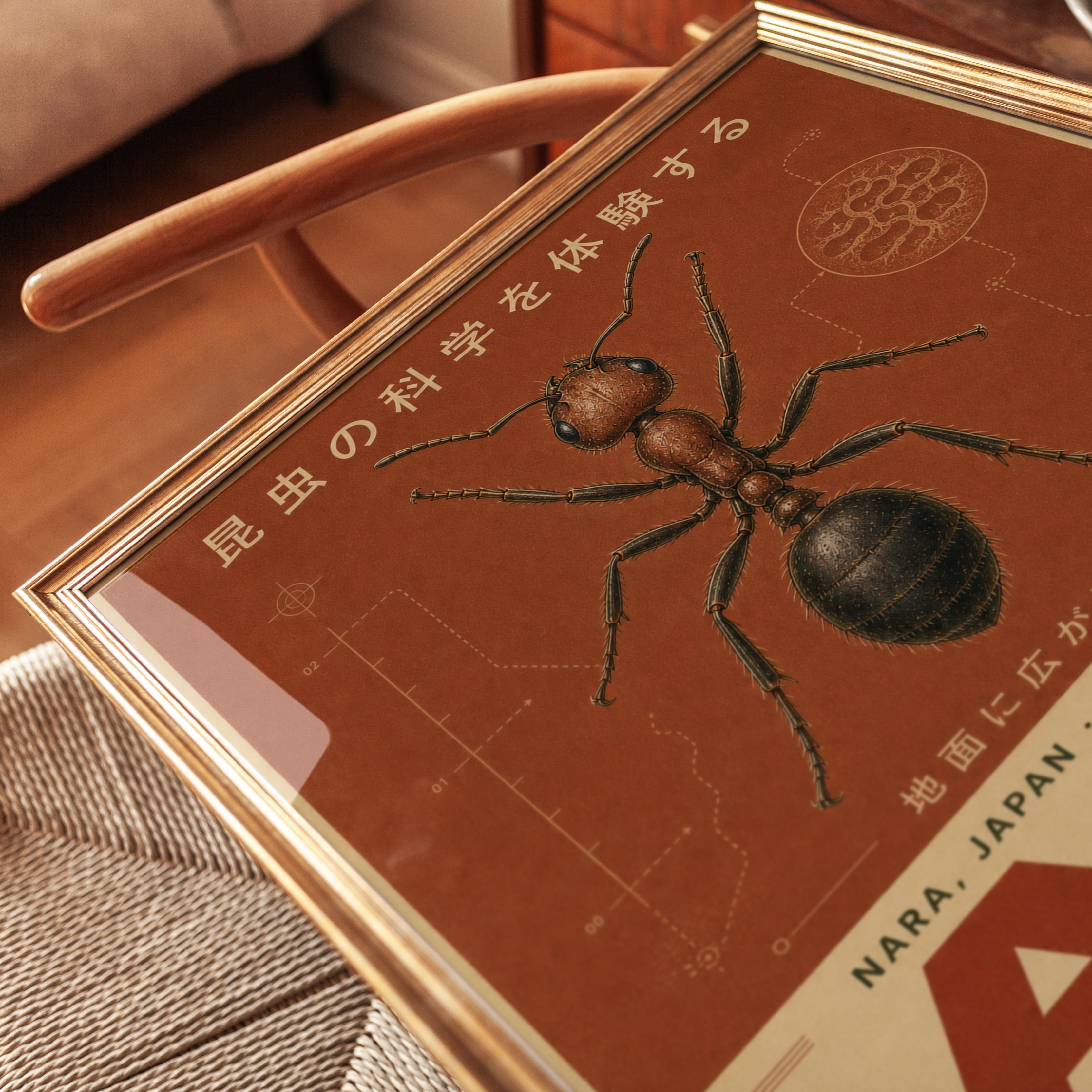Ant Poster – Japanese Vintage Wall Art - detail