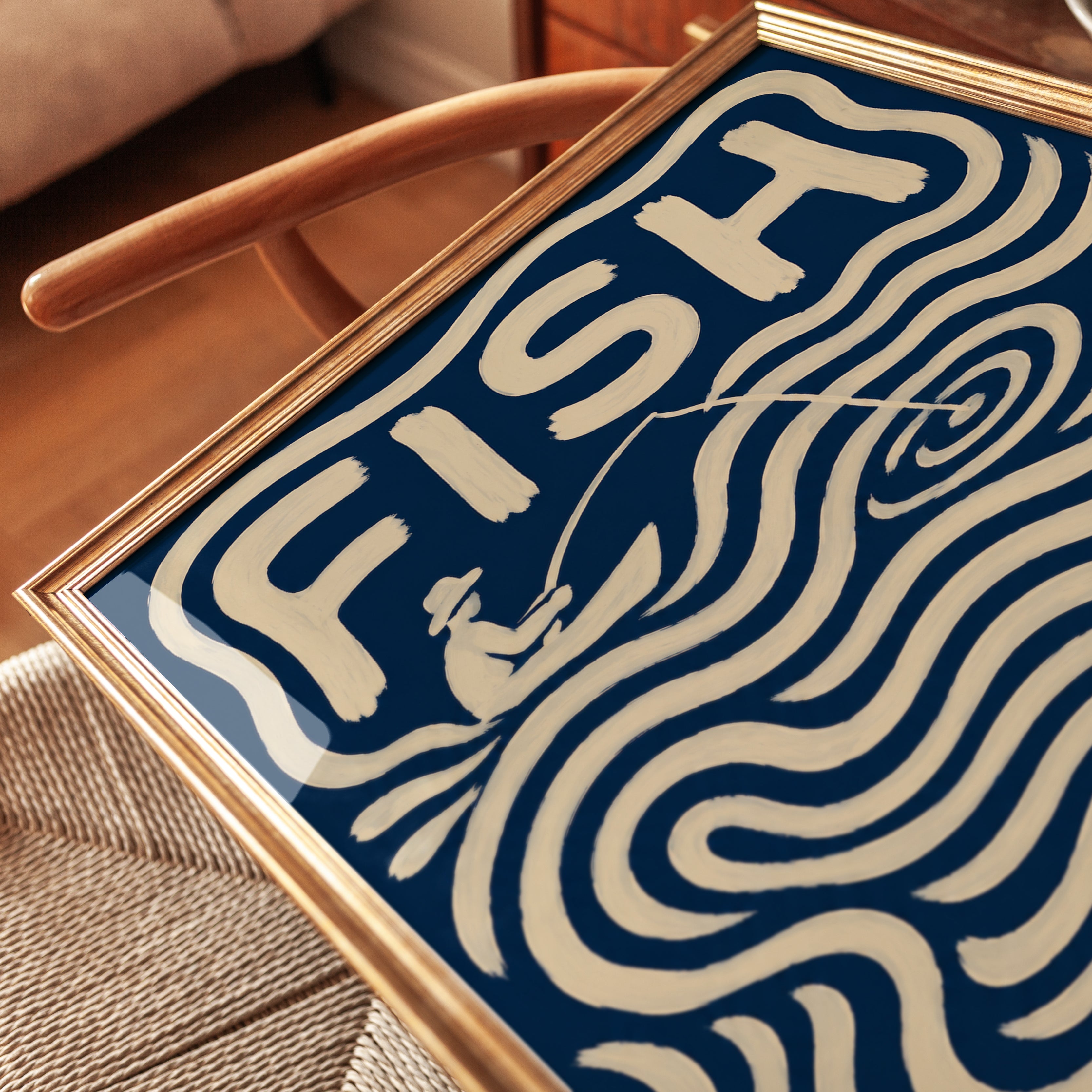Fishing Wall Art – Nautical Print - detail