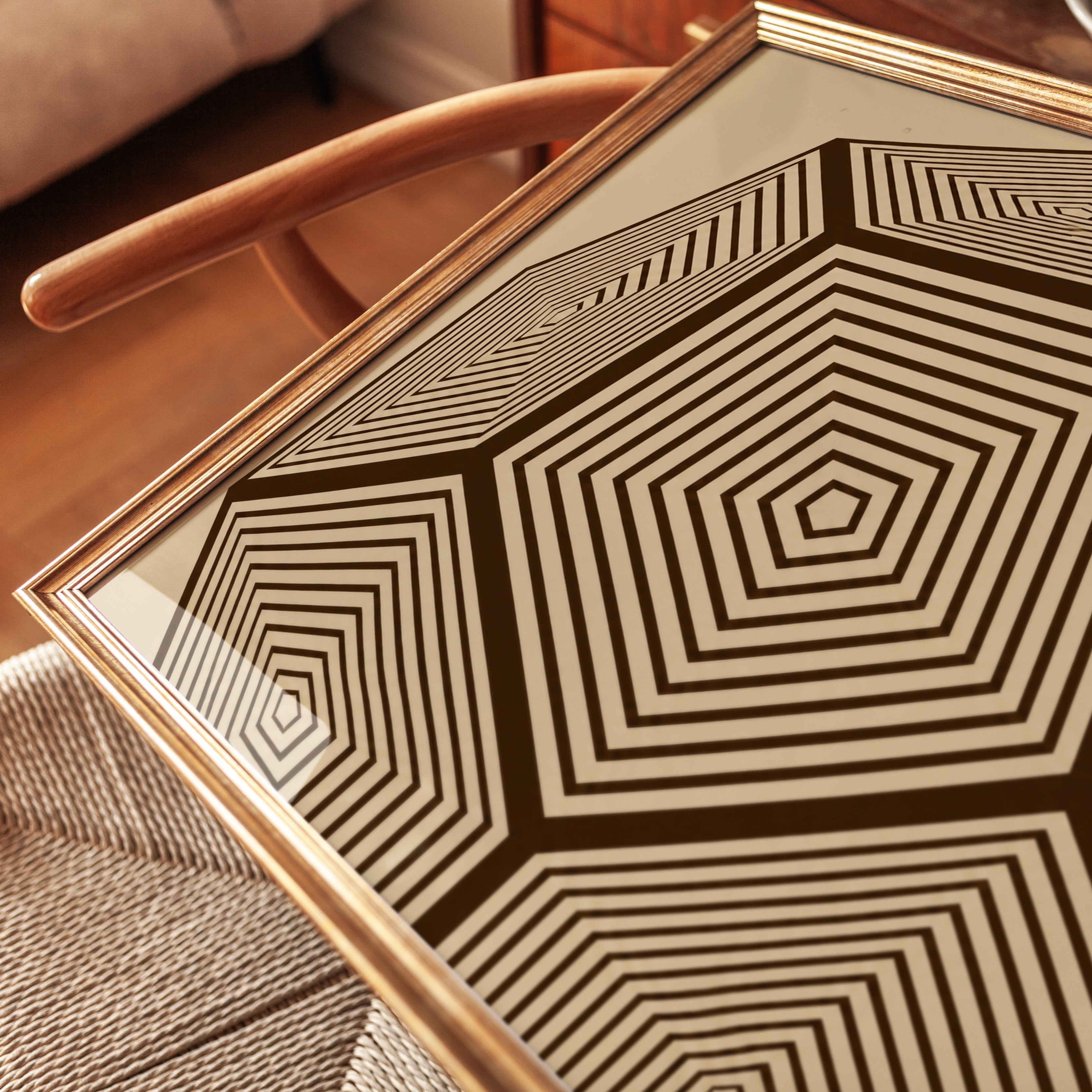 Geometric Wall Art – Op Art Print - detail