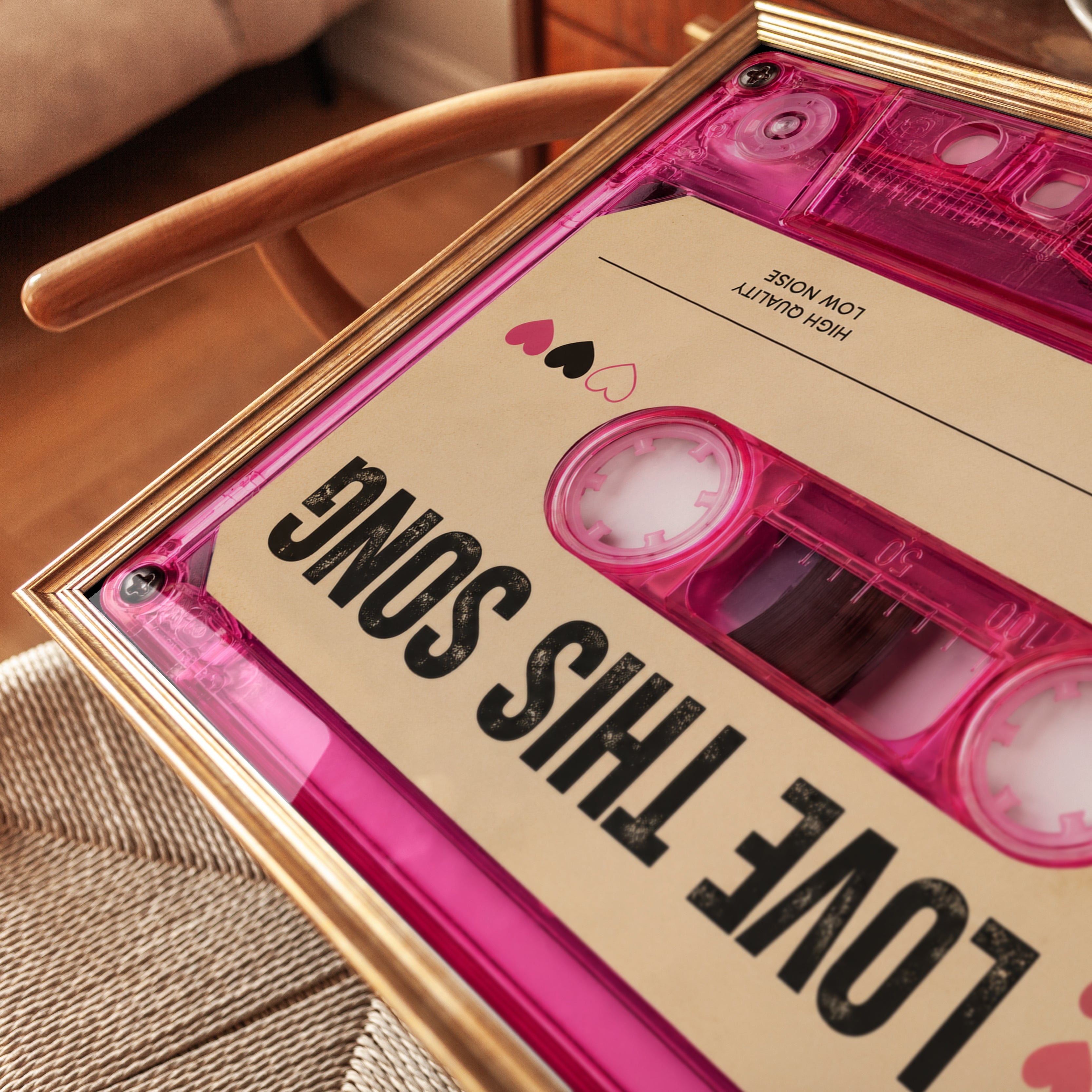 Retro Cassette Tape Print - detail