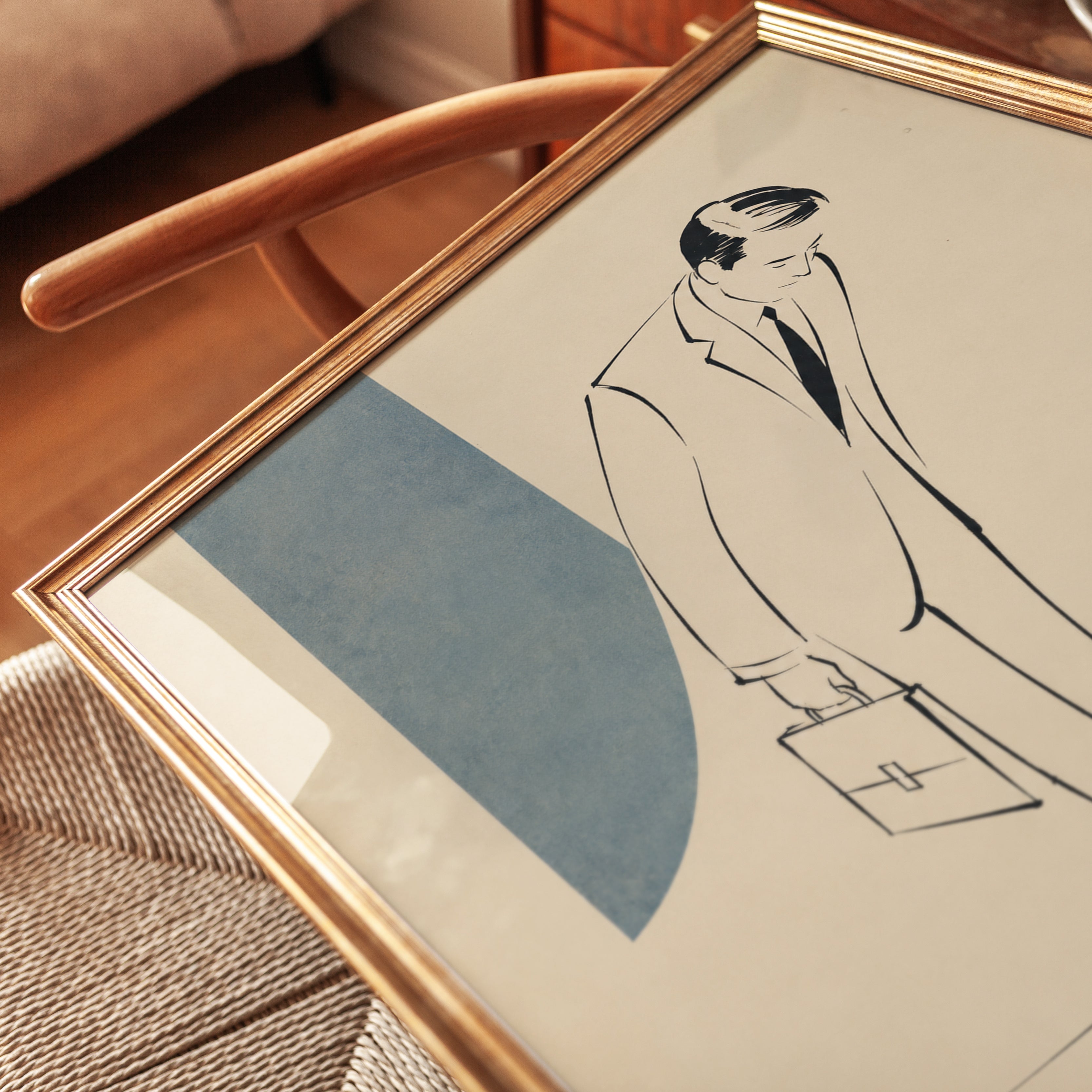 Minimalist Line Art Print – Fashion Illustration - detail