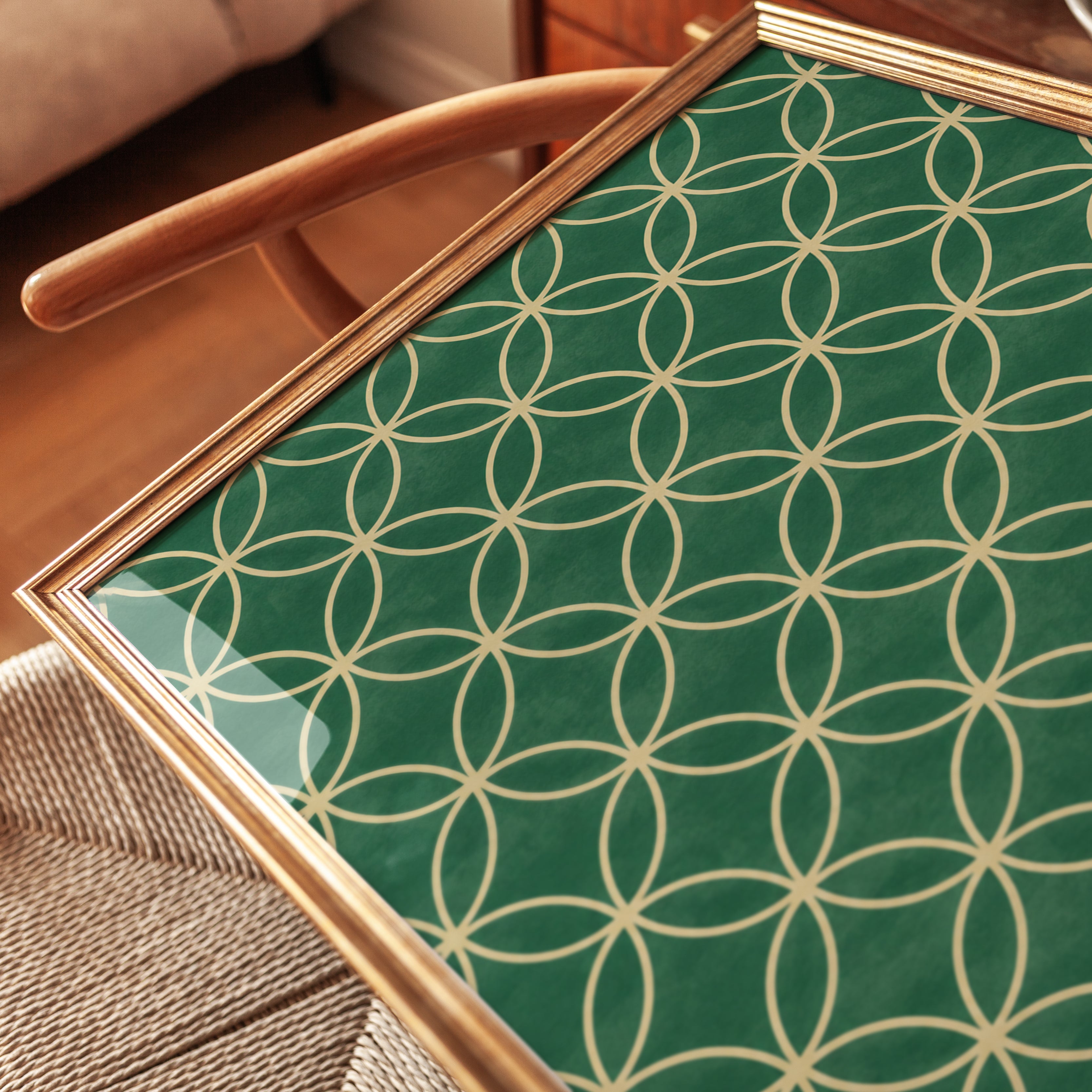 Mid-Century Wall Art – Geometric Circles - detail