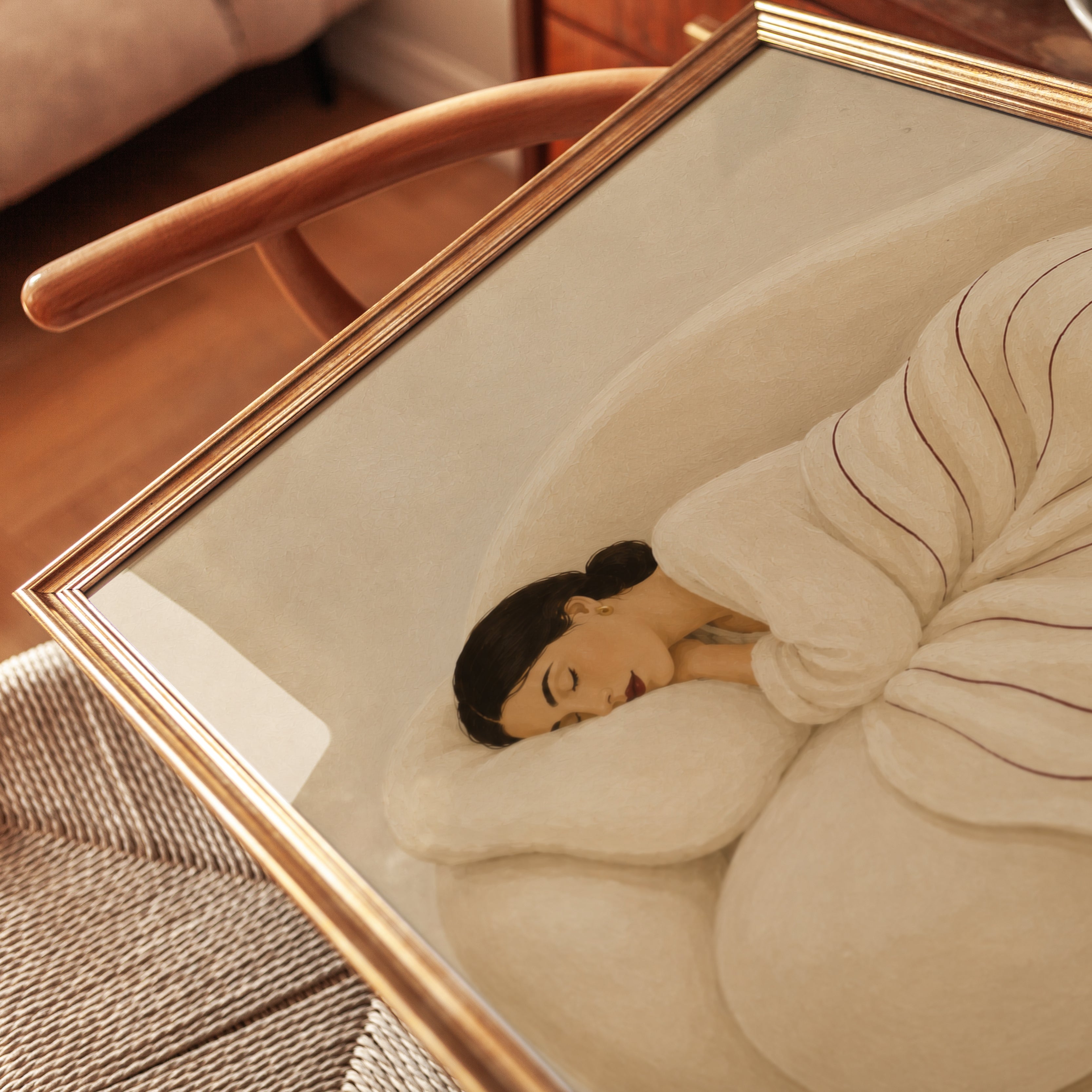 Sleeping Woman Wall Art - detail
