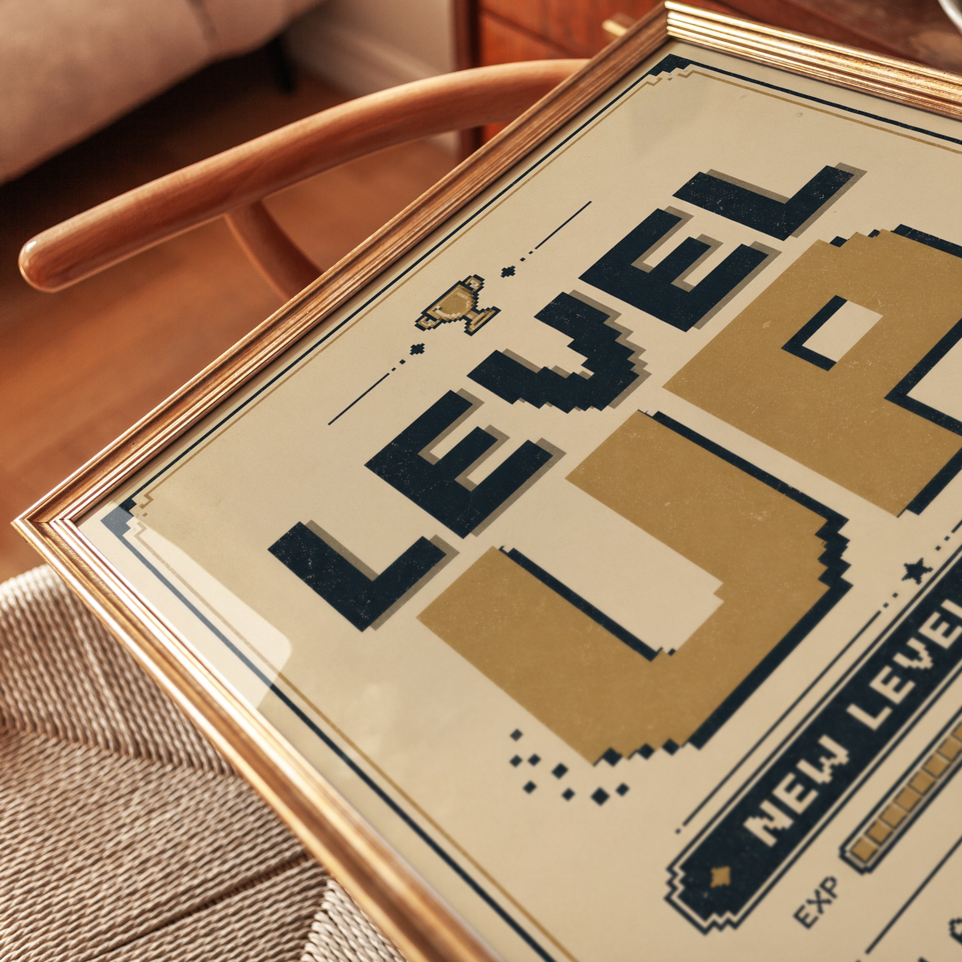Birthday Wall Art – Level Up Print - detail