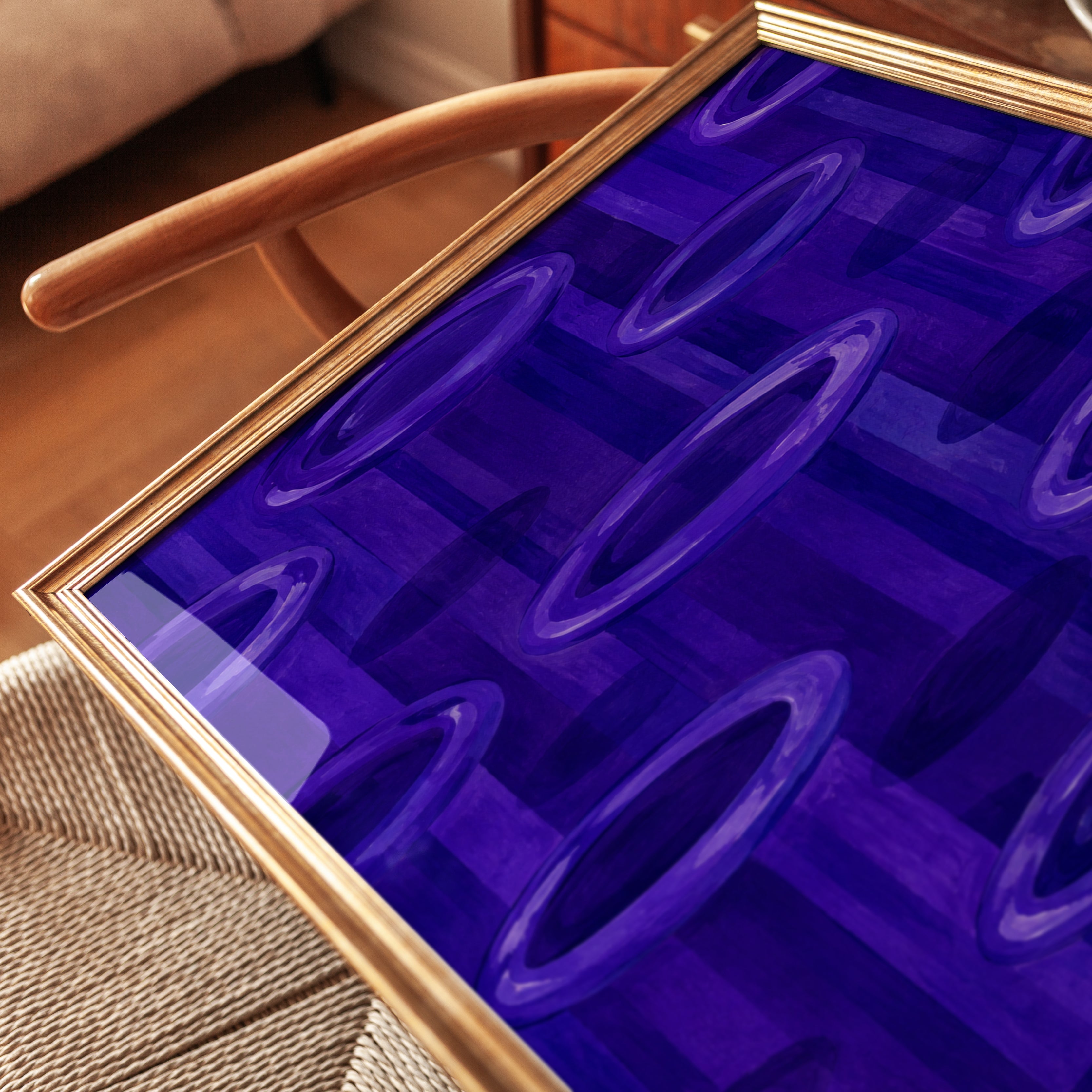Purple Abstract Wall Art - detail