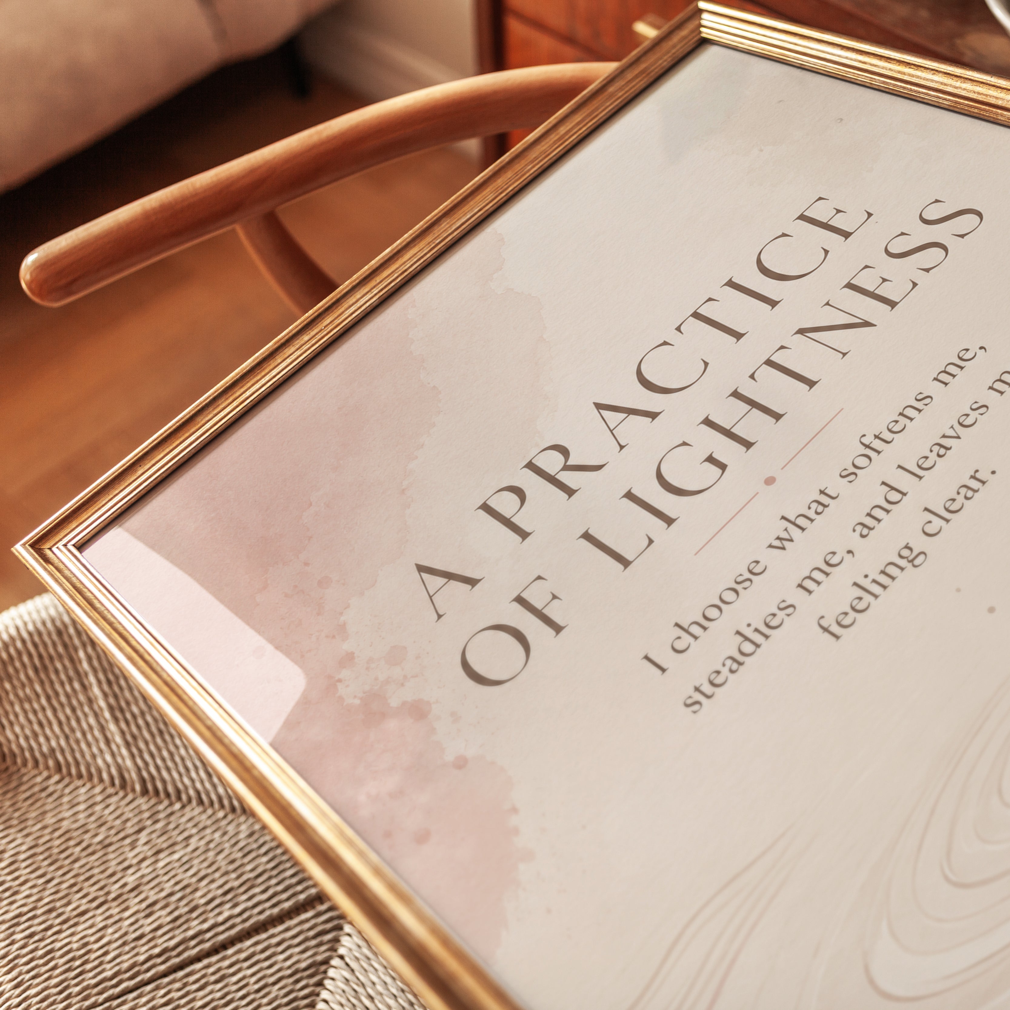 Mindfulness Wall Art – Meditation Print - detail