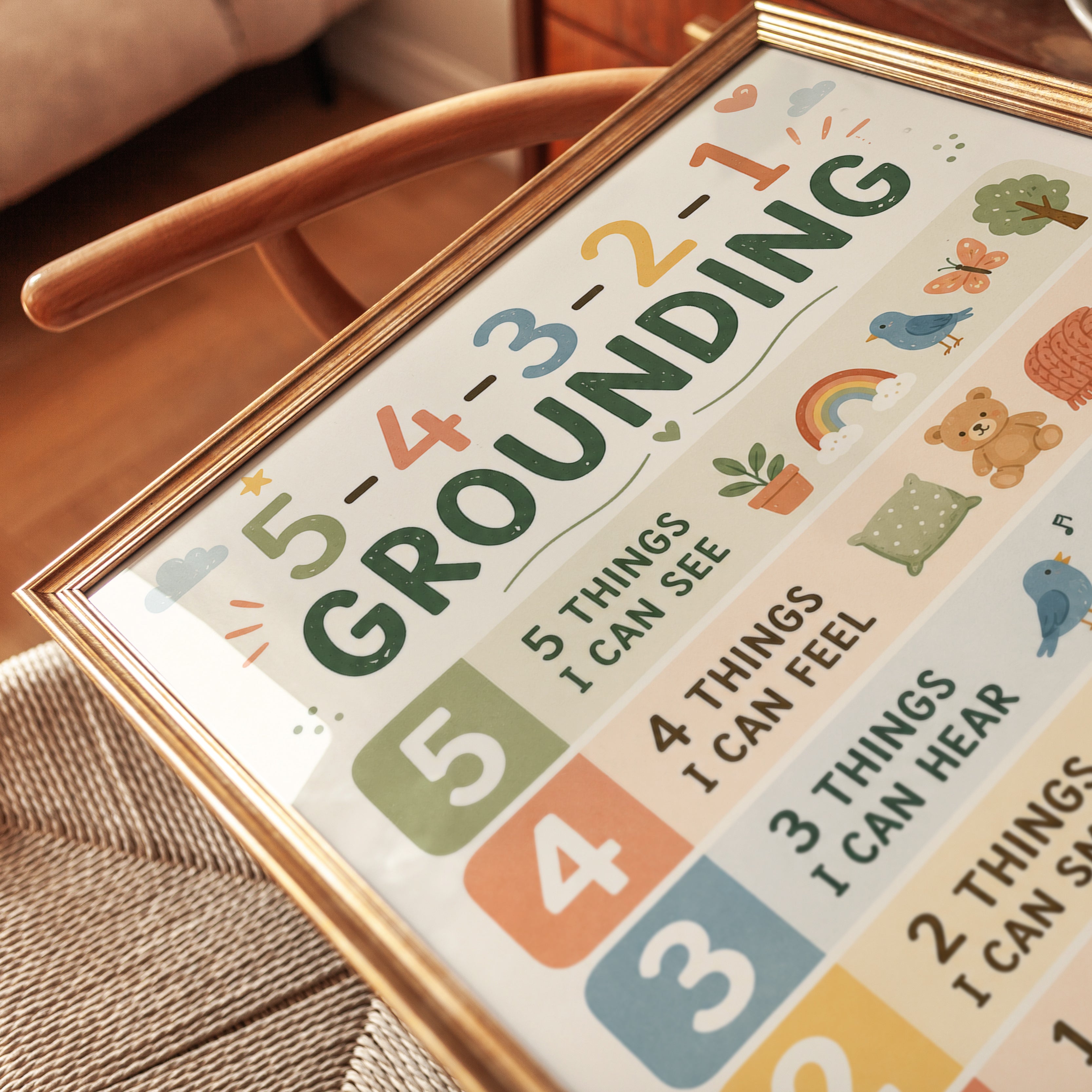Grounding Technique Poster – 54321 Method Print - detail