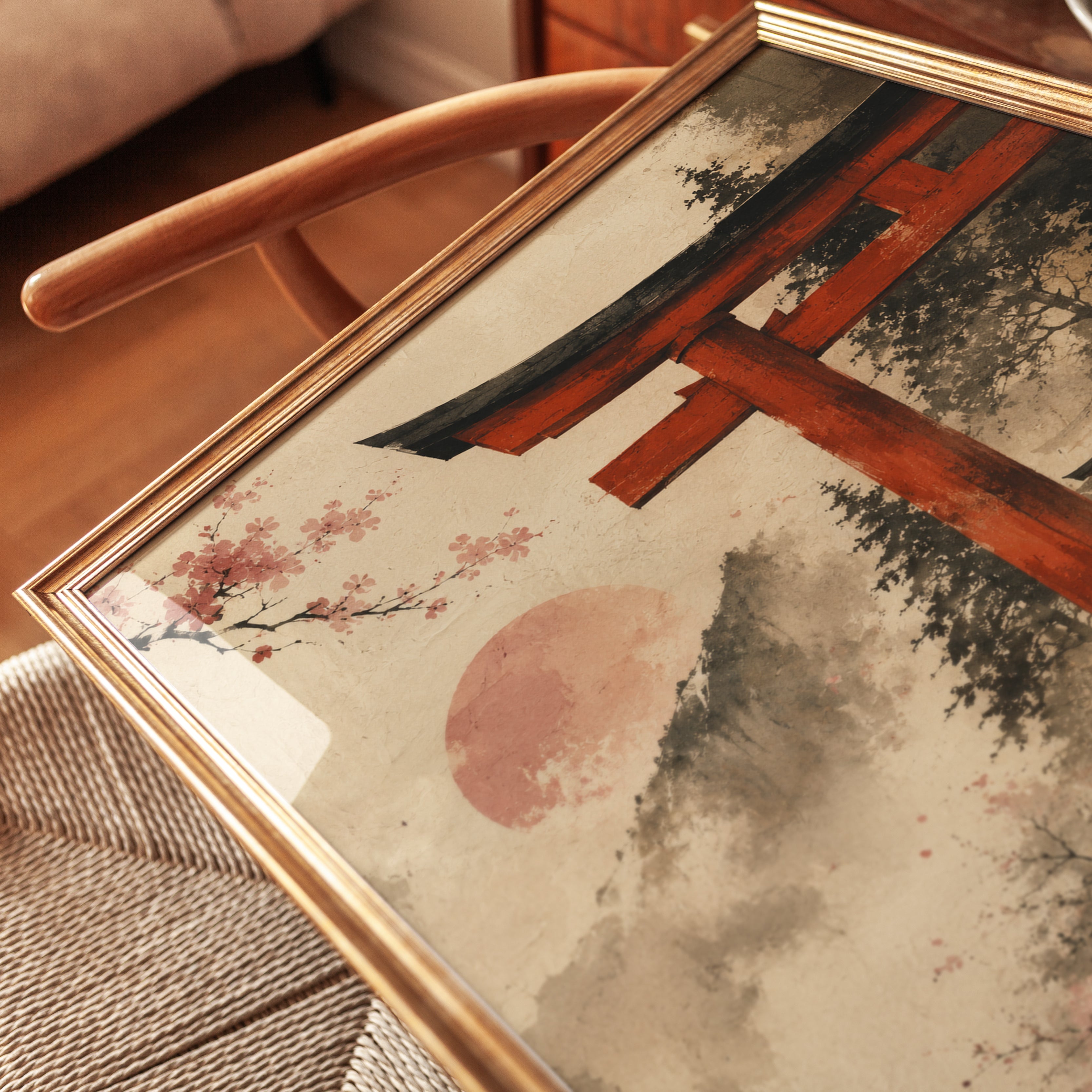 Japanese Torii Gate Print - detail