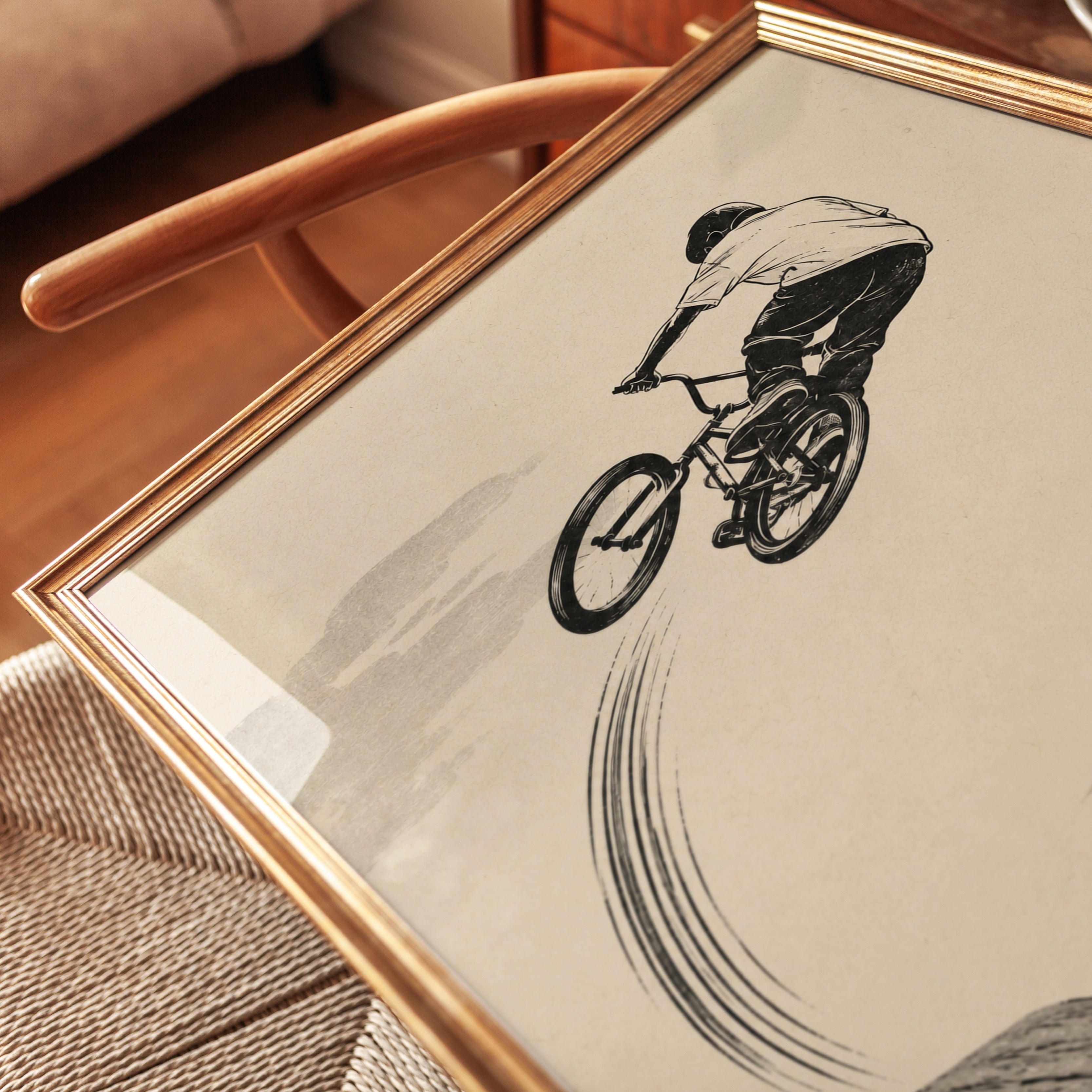 BMX Wall Art – Mountain Bike Print - detail