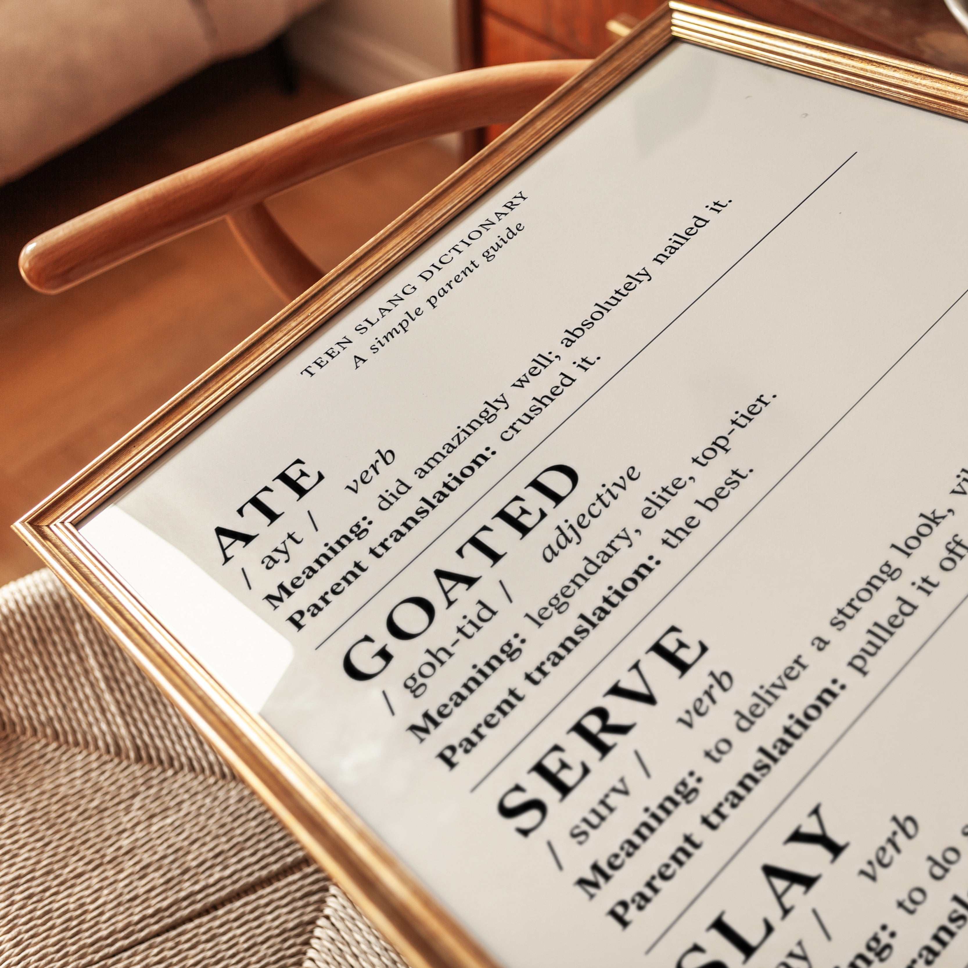Teen Slang Poster – Parent Translation Guide - detail