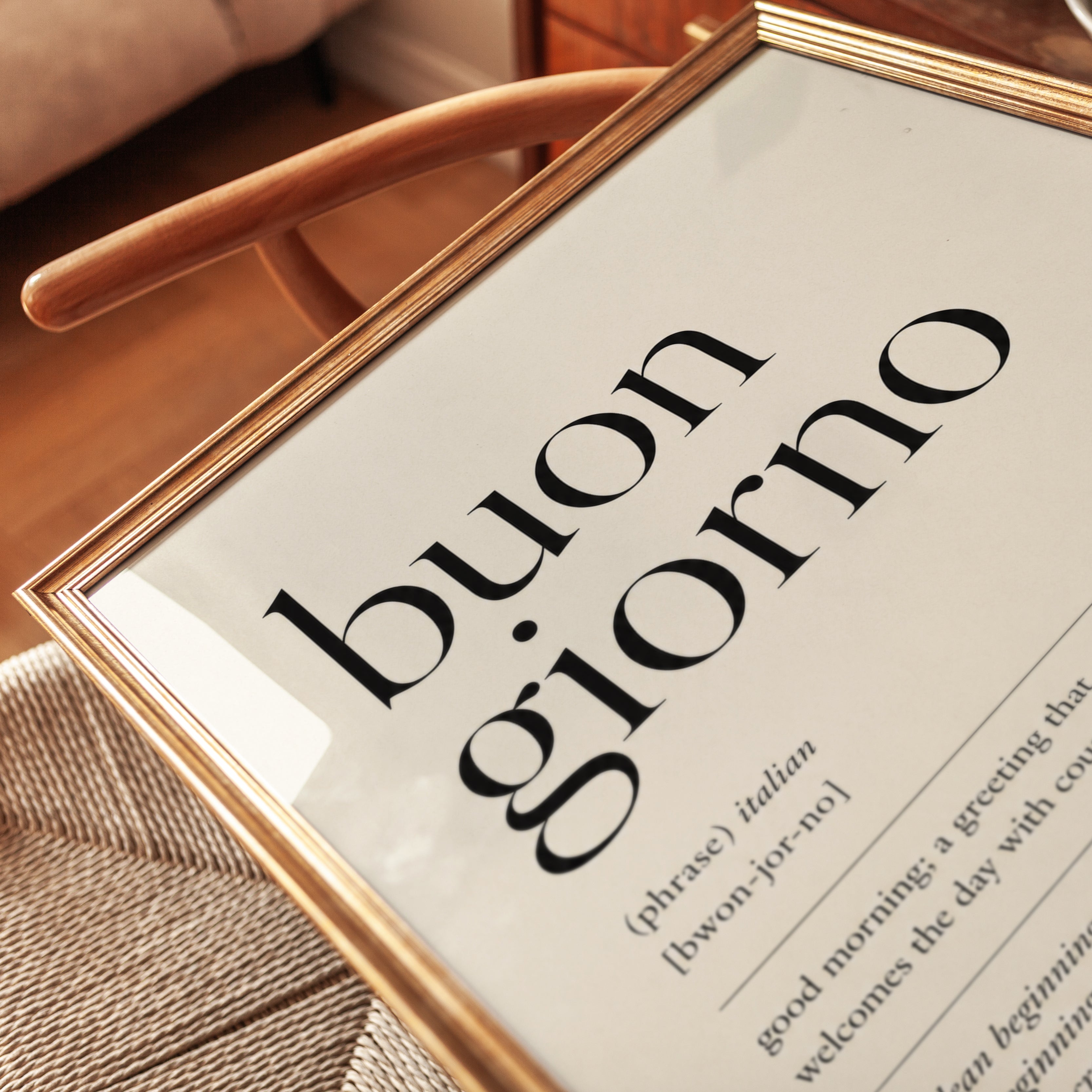 Buon Giorno Italian Print - detail