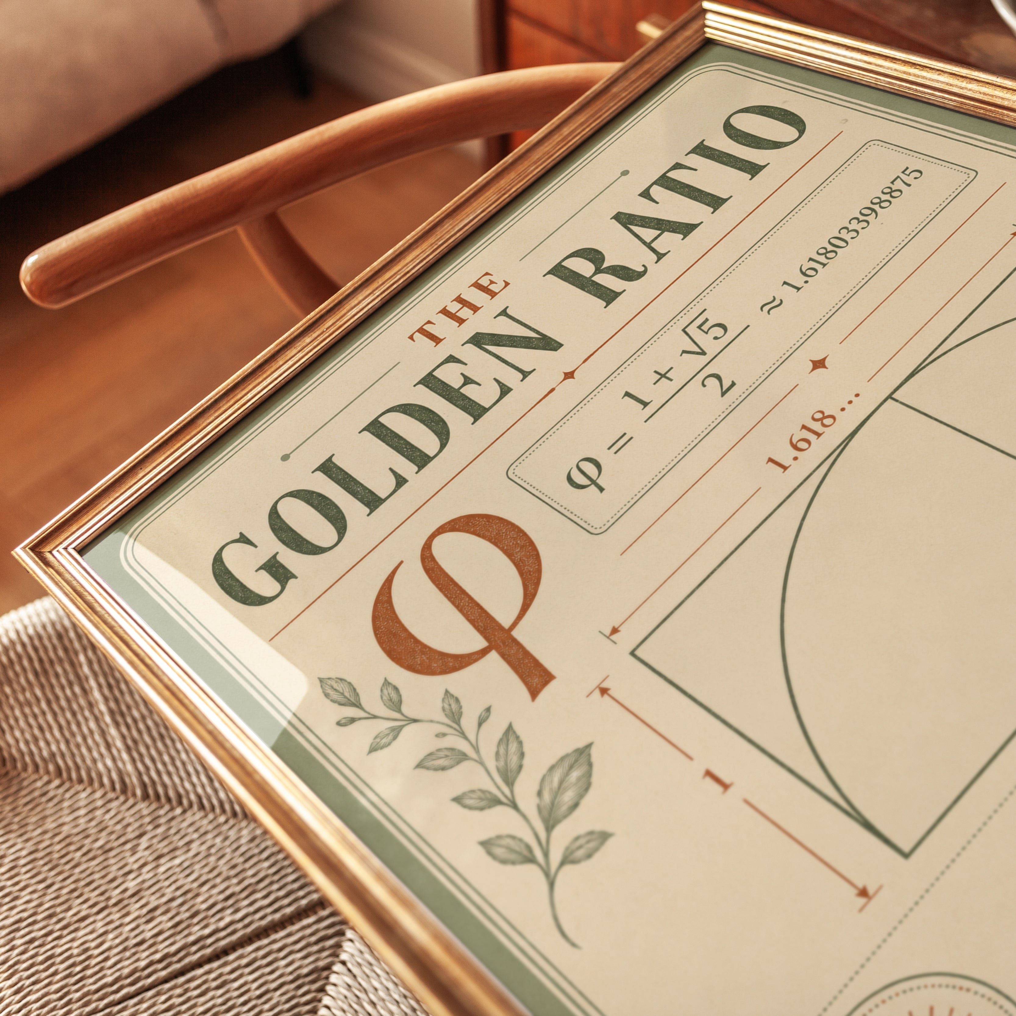 Golden Ratio Poster – Math Art Print - detail
