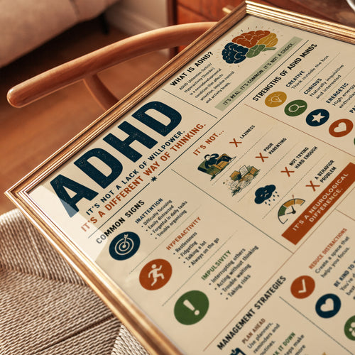 ADHD Awareness Poster – Educational Print - detail