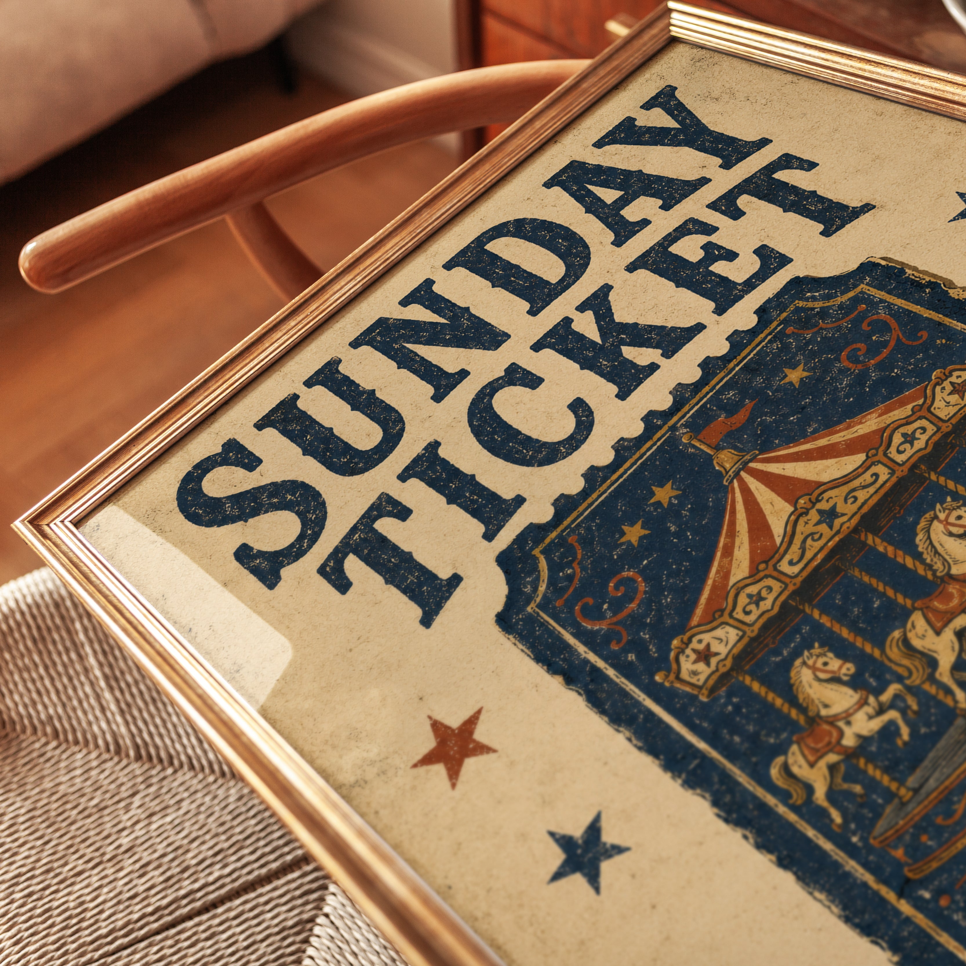 Vintage Carnival Poster - detail