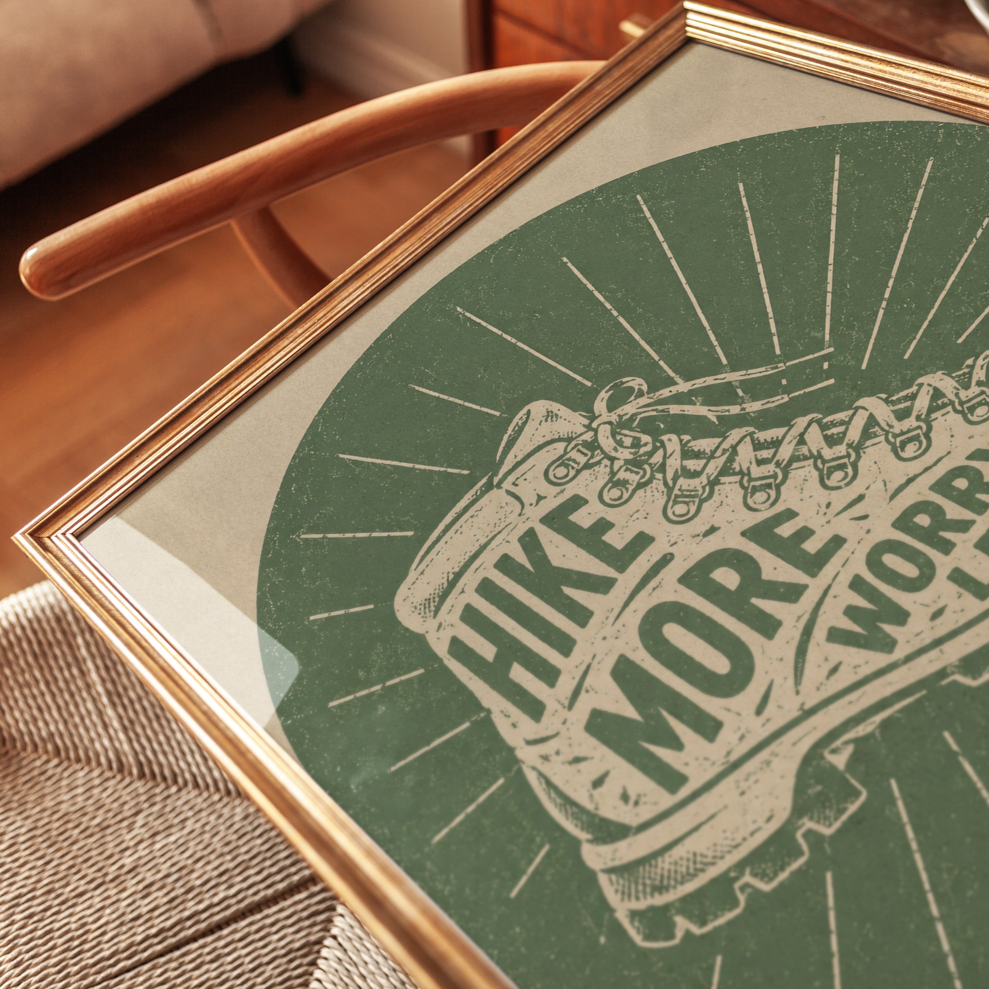 Vintage Hiking Boot Print - detail