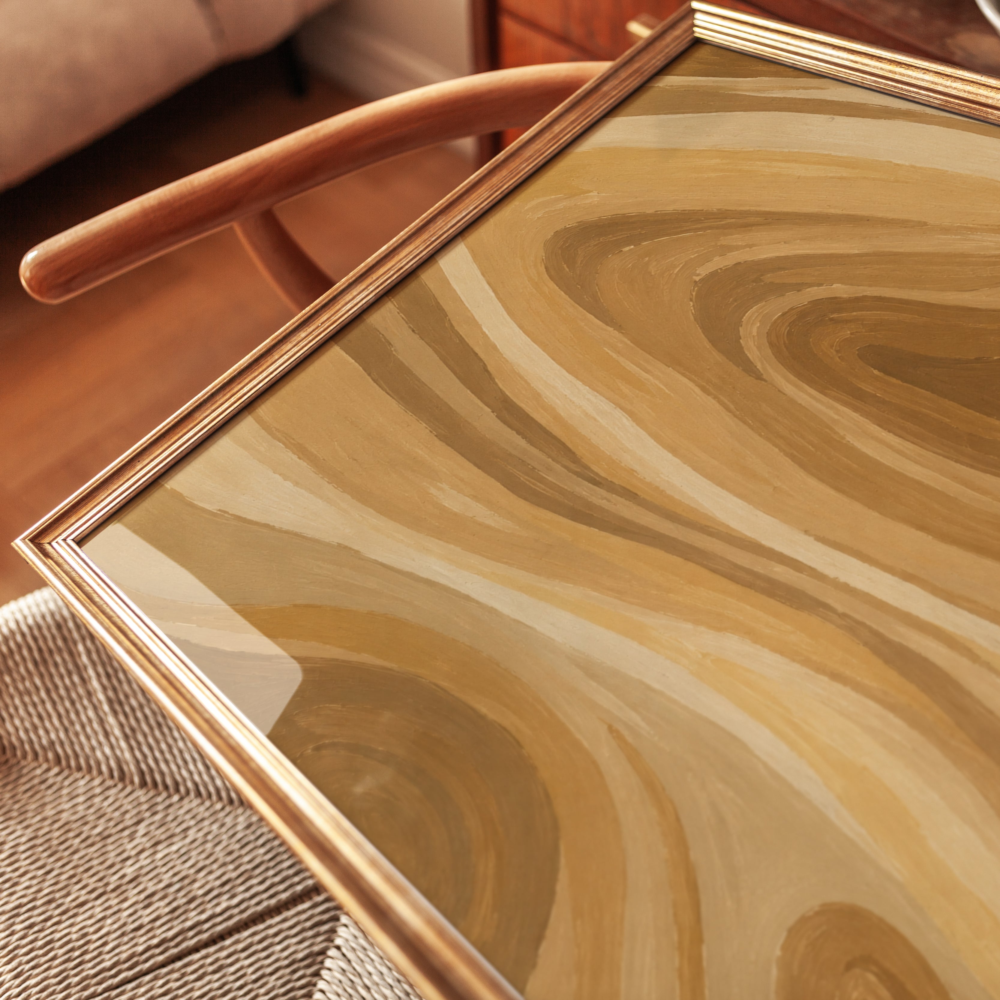 Wood Grain Wall Art – Abstract Natural Print - detail