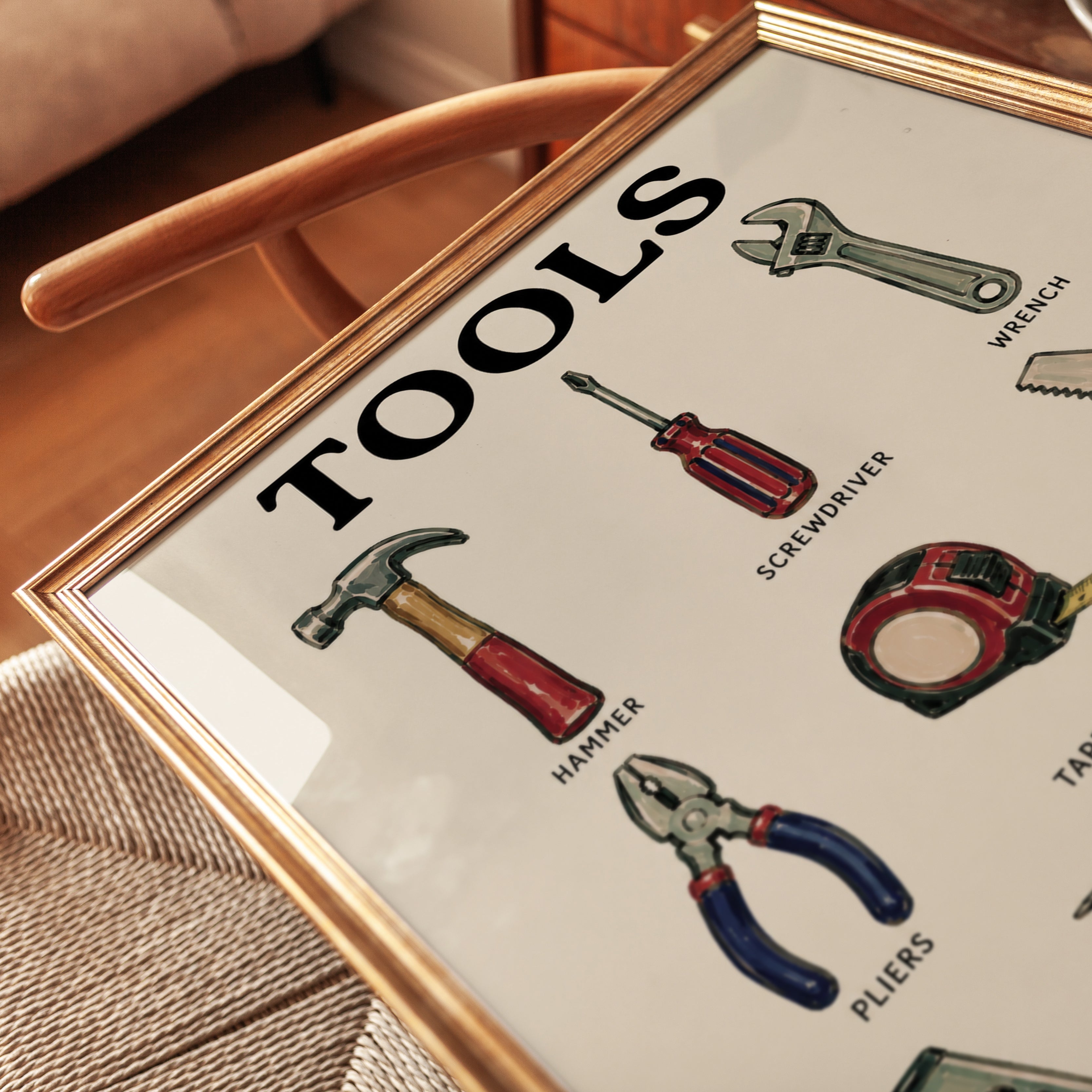 Tools Wall Art – Workshop Decor - detail