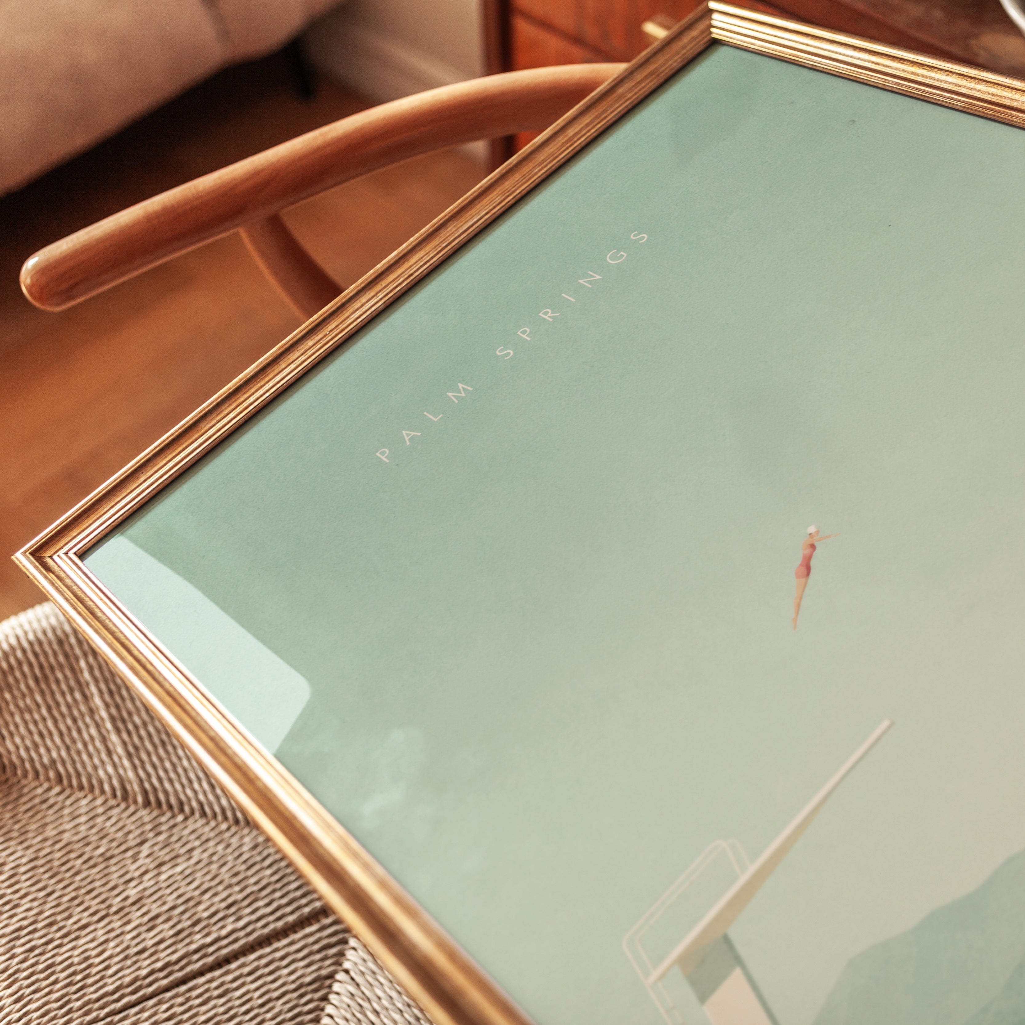 Palm Springs Poster – Retro Travel Print - detail