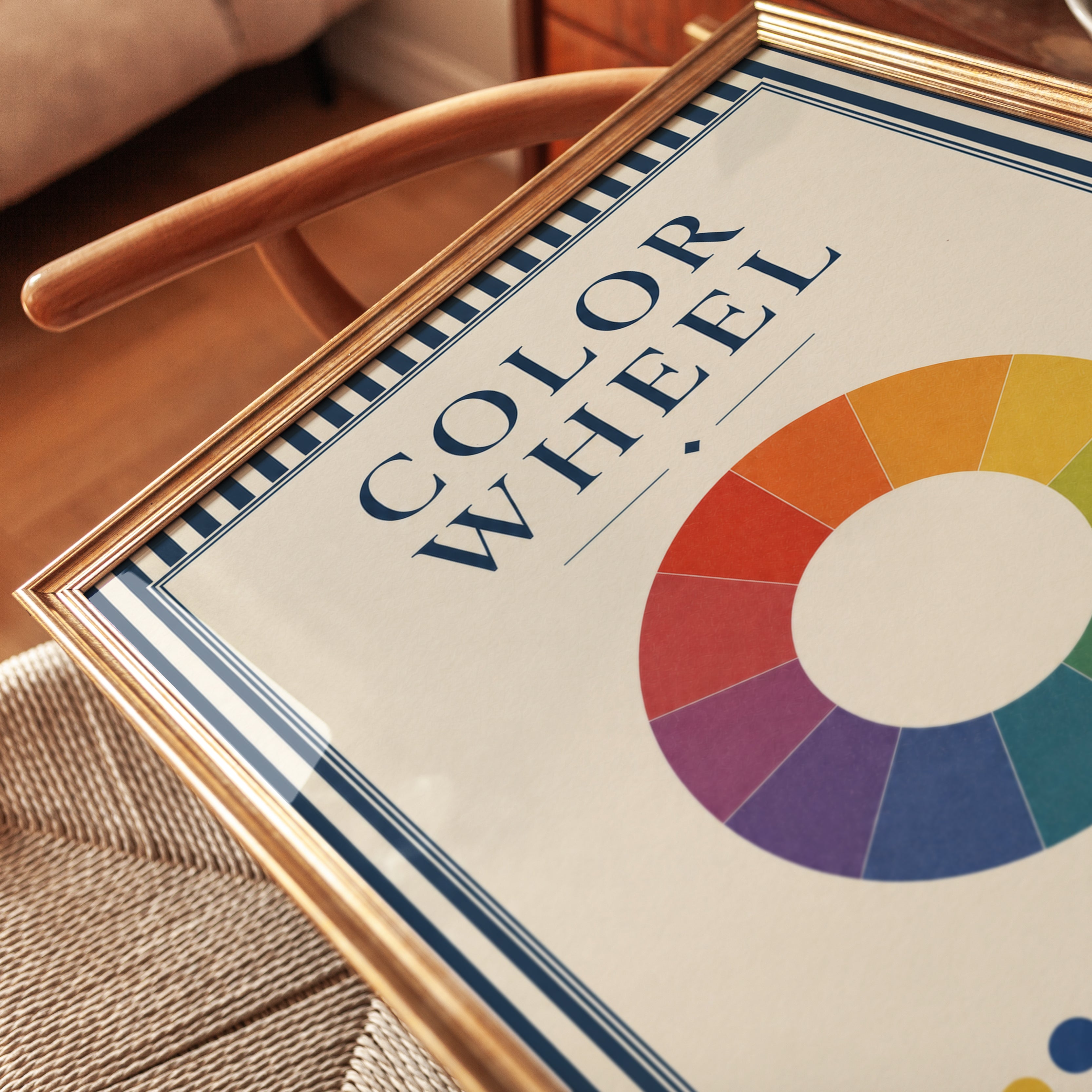 Vintage Color Theory Poster - detail