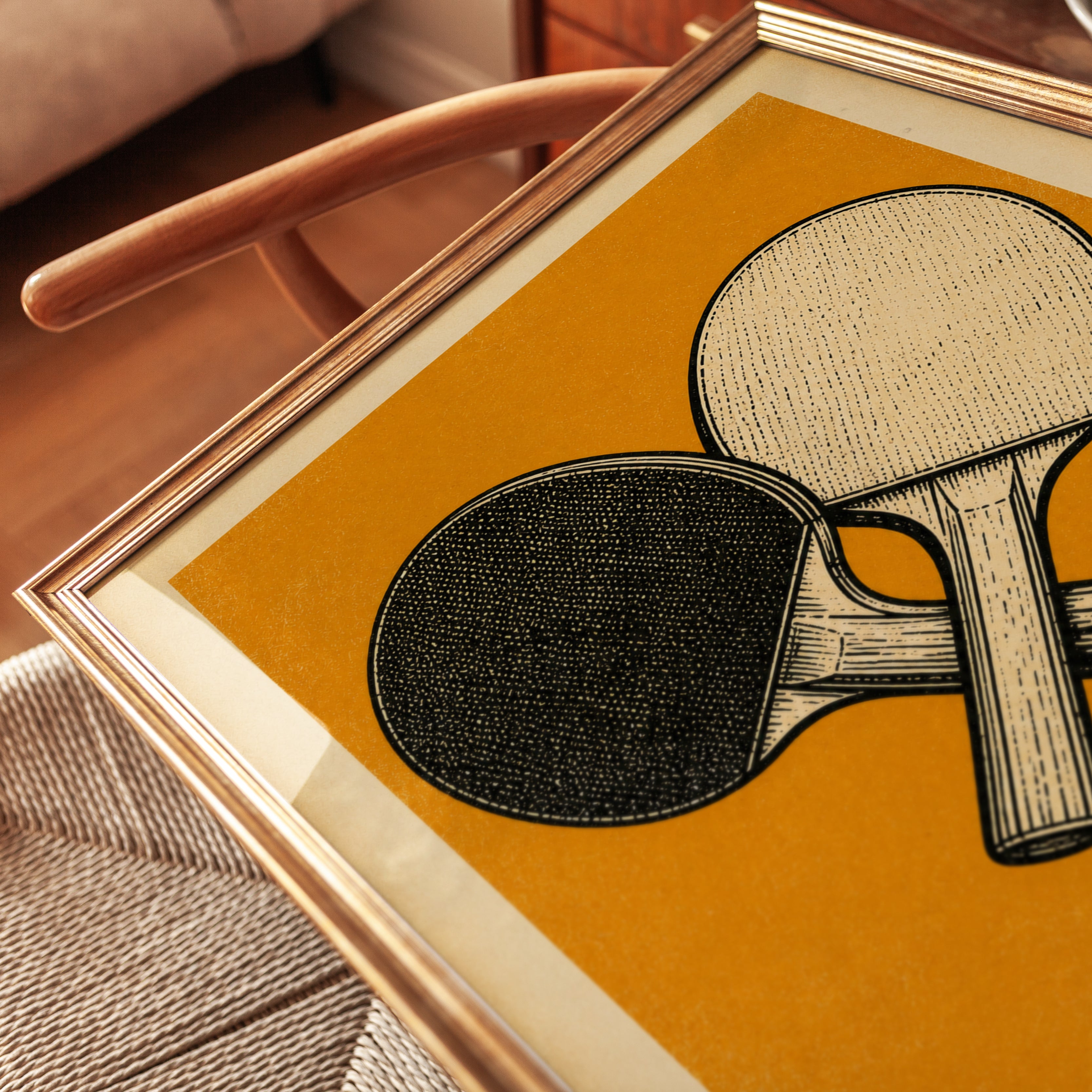 Ping Pong Wall Art – Table Tennis Print - detail